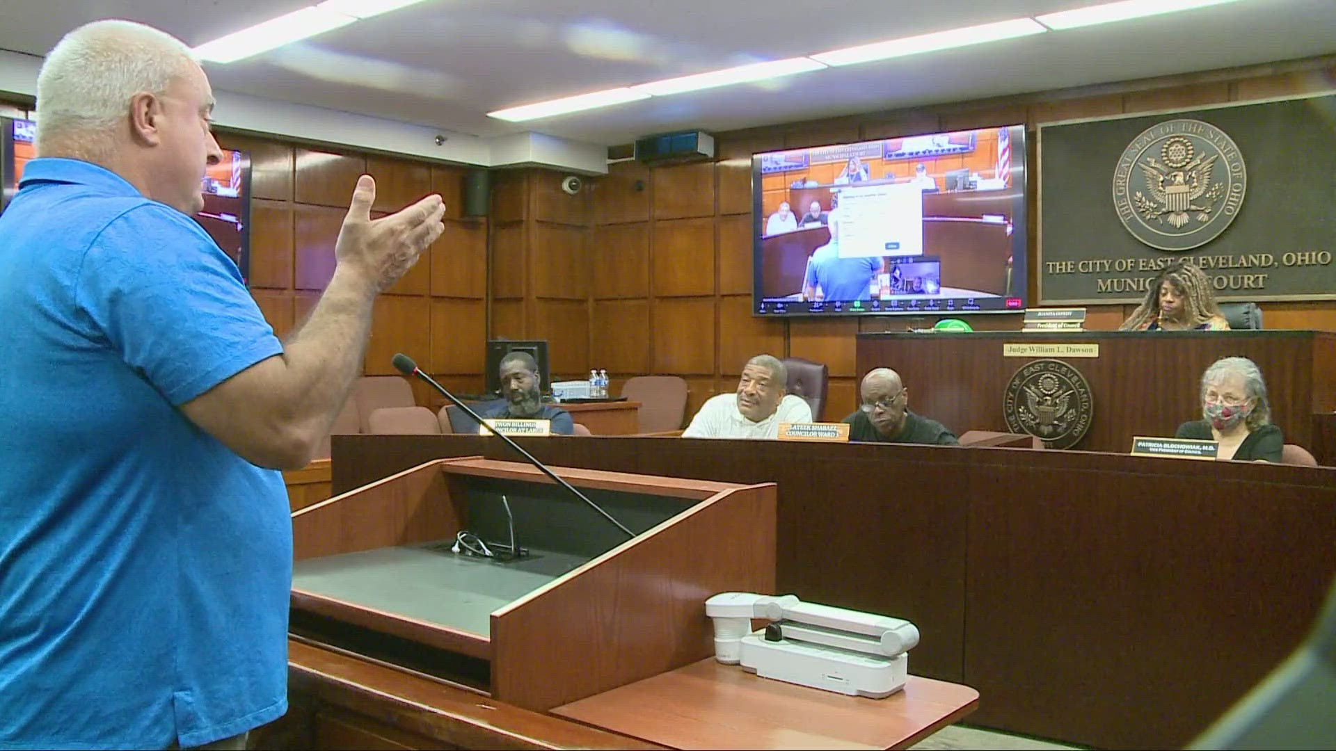 Tempers flared during an East Cleveland City Council meeting on Tuesday.