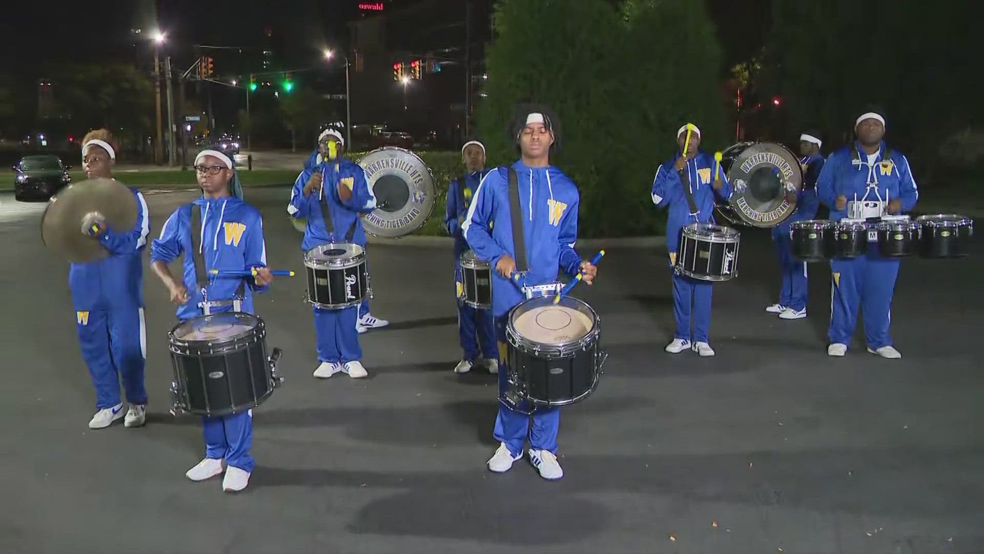 Warrensville Heights High School marching band drumline joins WKYC