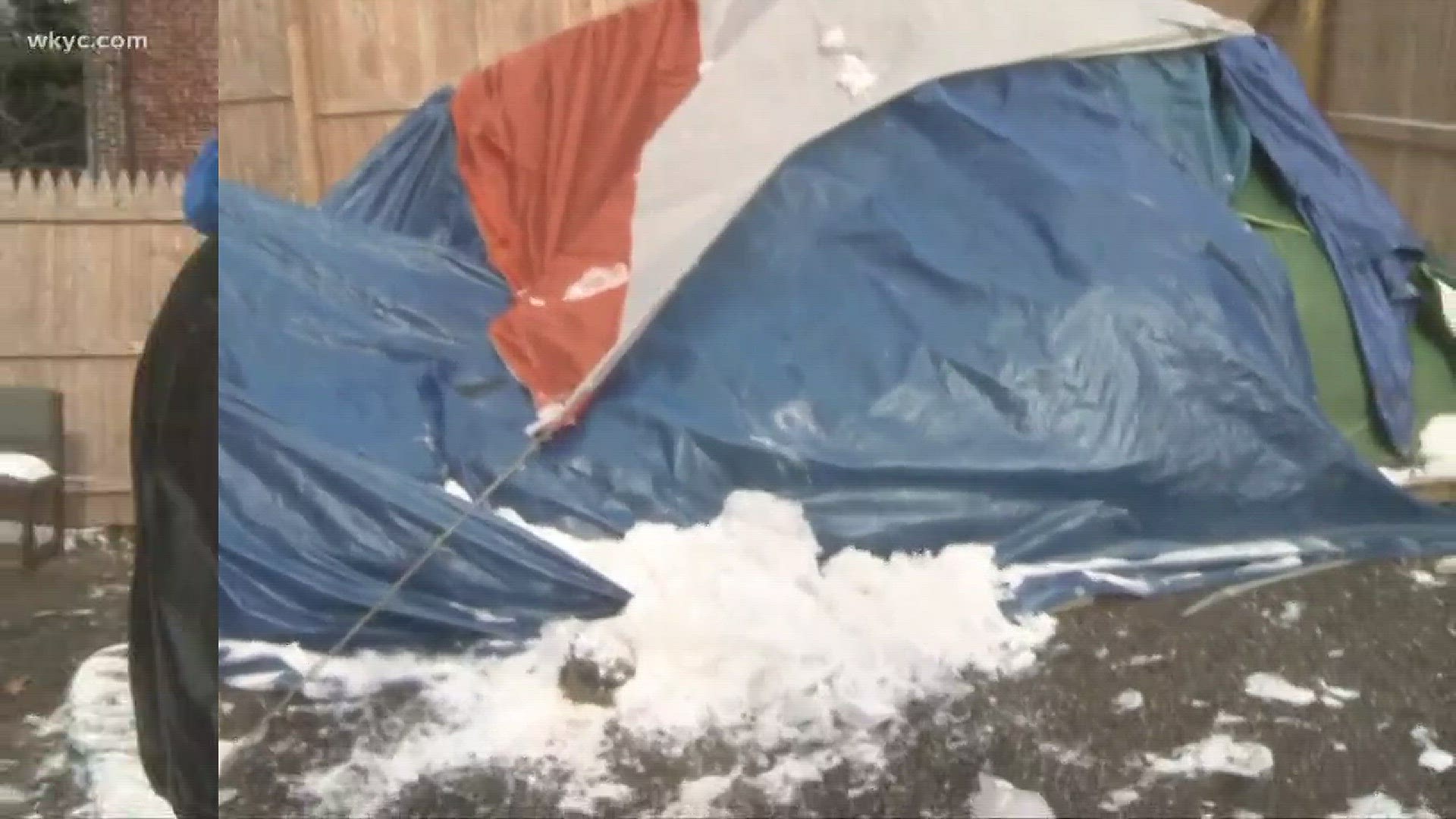 Akron's Tent city prepares for blistering cold temperatures