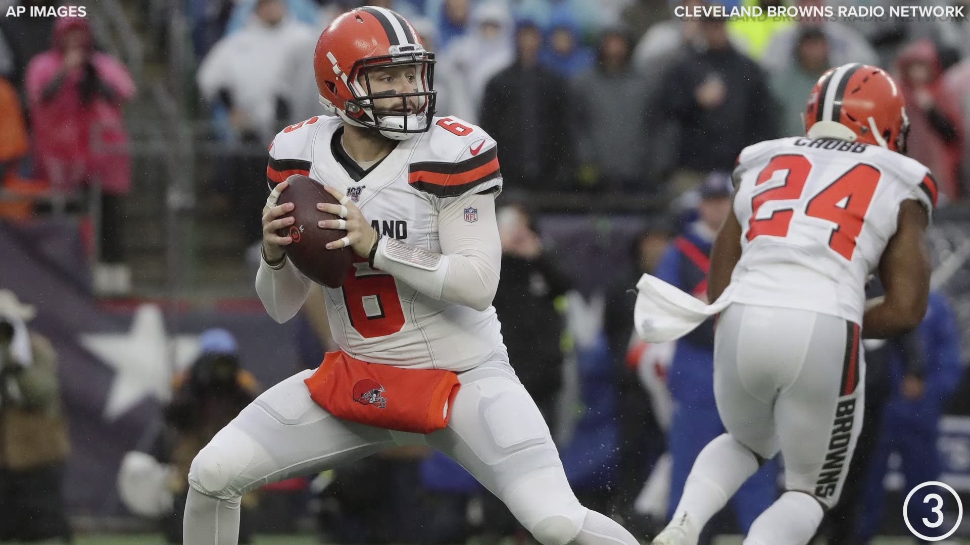 Another pick for Baker.  Cleveland Browns quarterback Baker Mayfield threw one his most questionable interceptions vs. the New England Patriots on Sunday.
