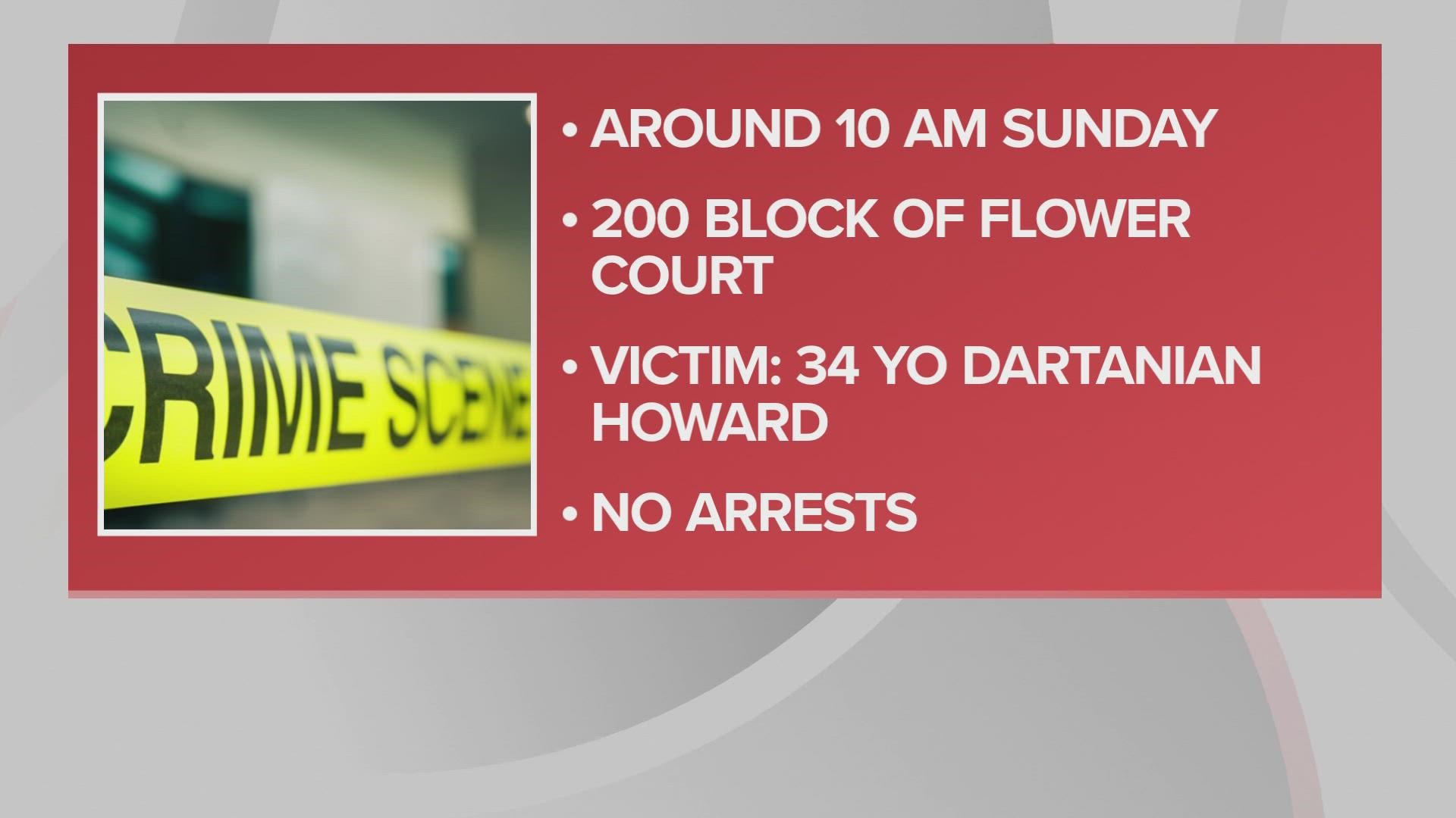 Akron police said the man was discovered Sunday morning on Flower Court.