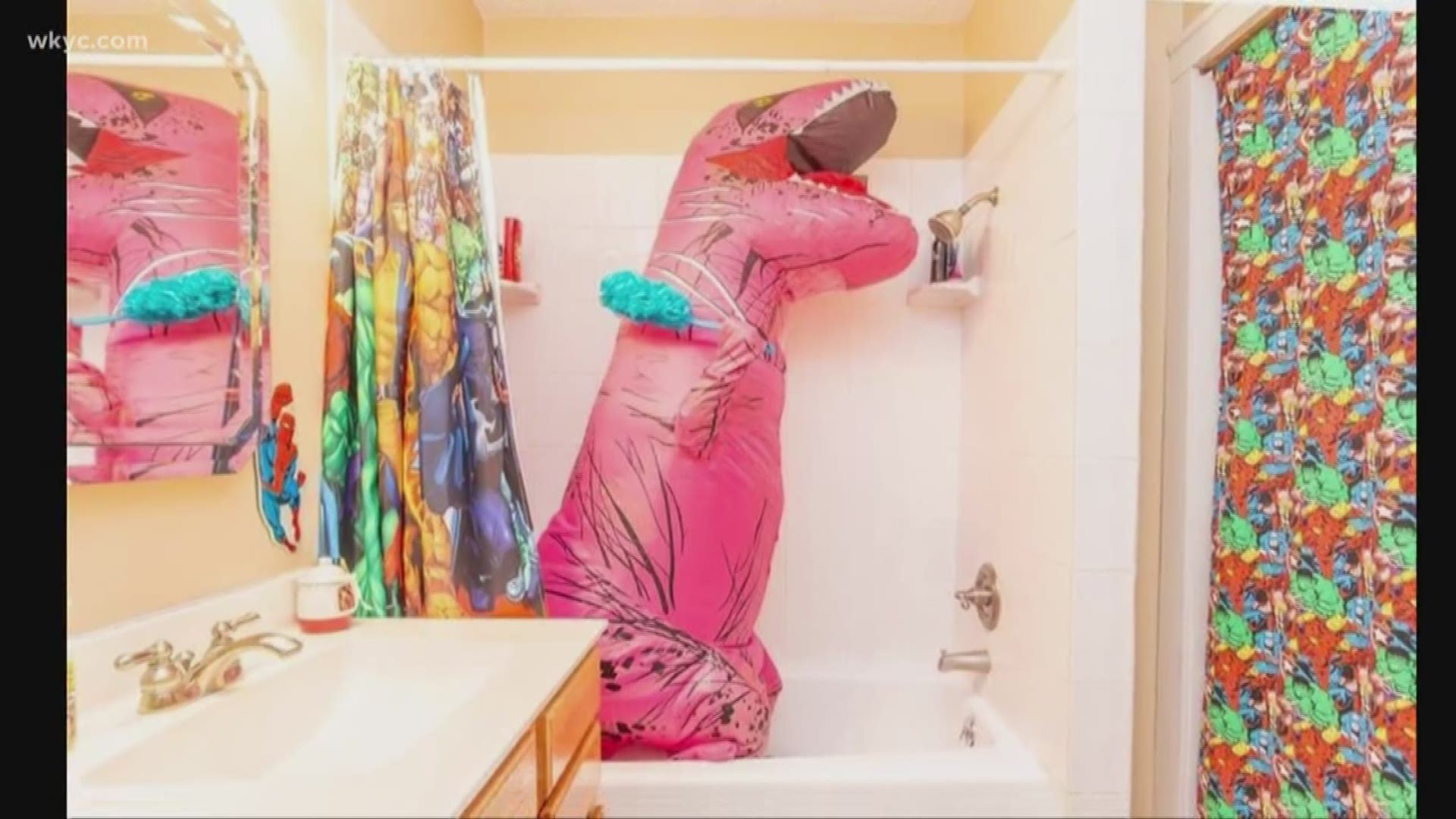 Nov. 9, 2018: This is hilarious! See how a Cleveland couple used an inflatable pink dinosaur costume to get more interest in selling their home.