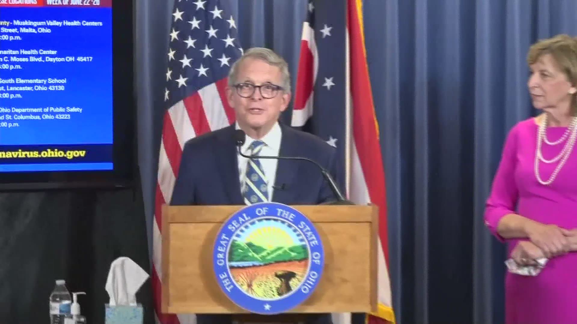 Governor DeWine, his wife Fran and Ohio Lt. Governor Jon Husted all got tested for COVID-19 on Tuesday. Today,  DeWine also announced  the launch of three new PSAs.