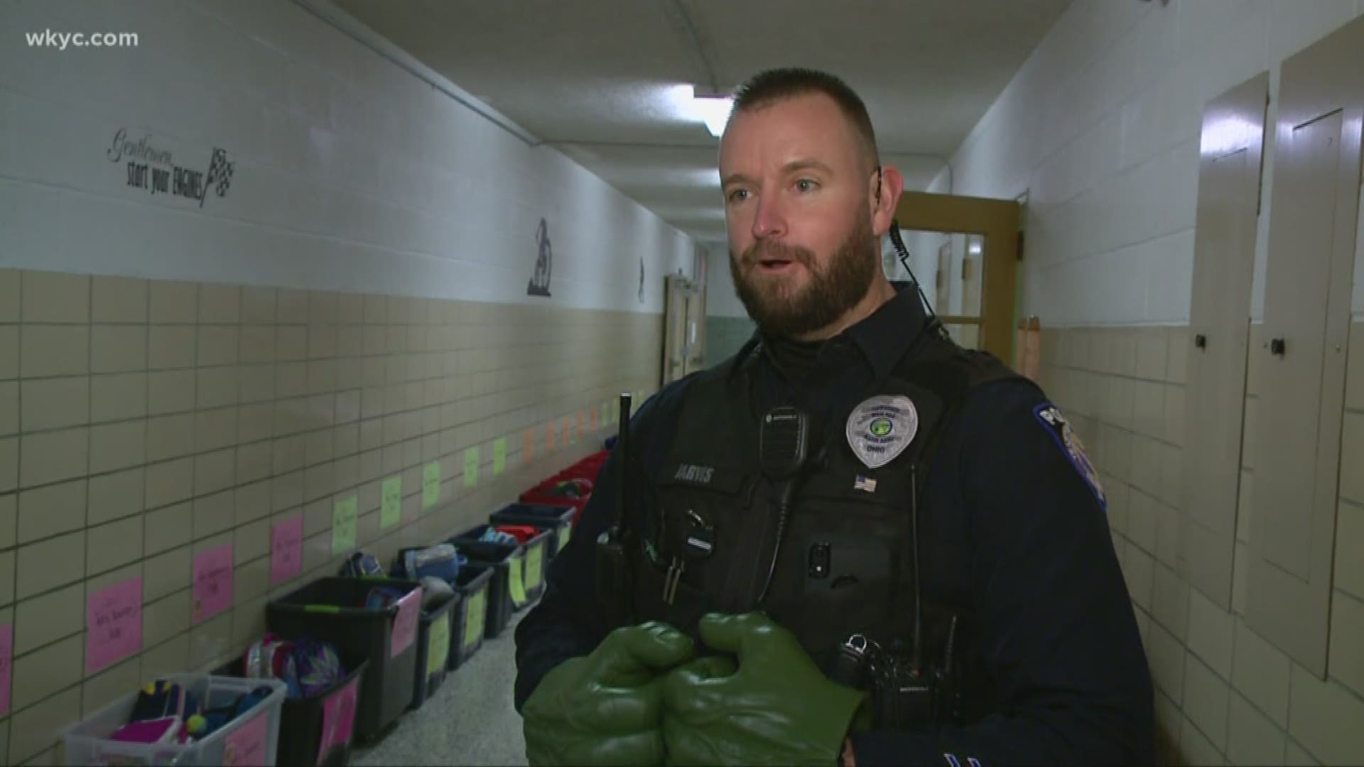 When it comes to building relations with students,  Ashland officer Jeremy Jarvis is taking a unique approach. Each morning, students are greeted with a fist bump.