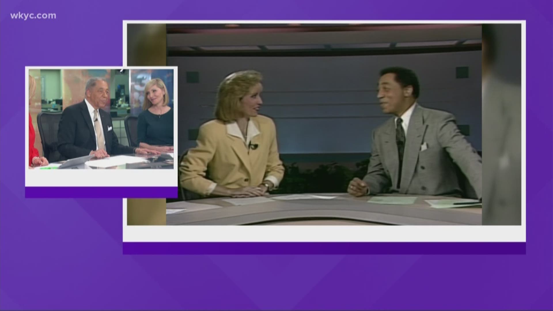 Connie Dieken and Leon Bibb sit on the anchor desk once again for Channel 3's 70th anniversary celebration.