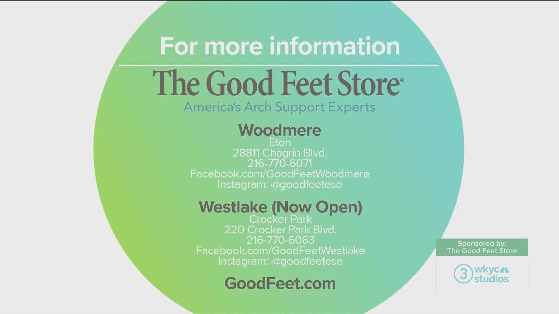 Joe talks with a customer from The Good Feet Store about her experience shopping for feet support.   (Sponsored by The Good Feet Store)