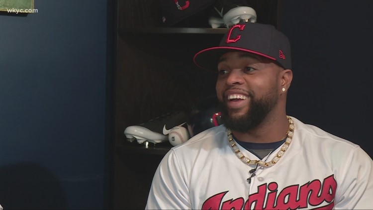 Beyond the Dugout' with Indians' first baseman Carlos Santana