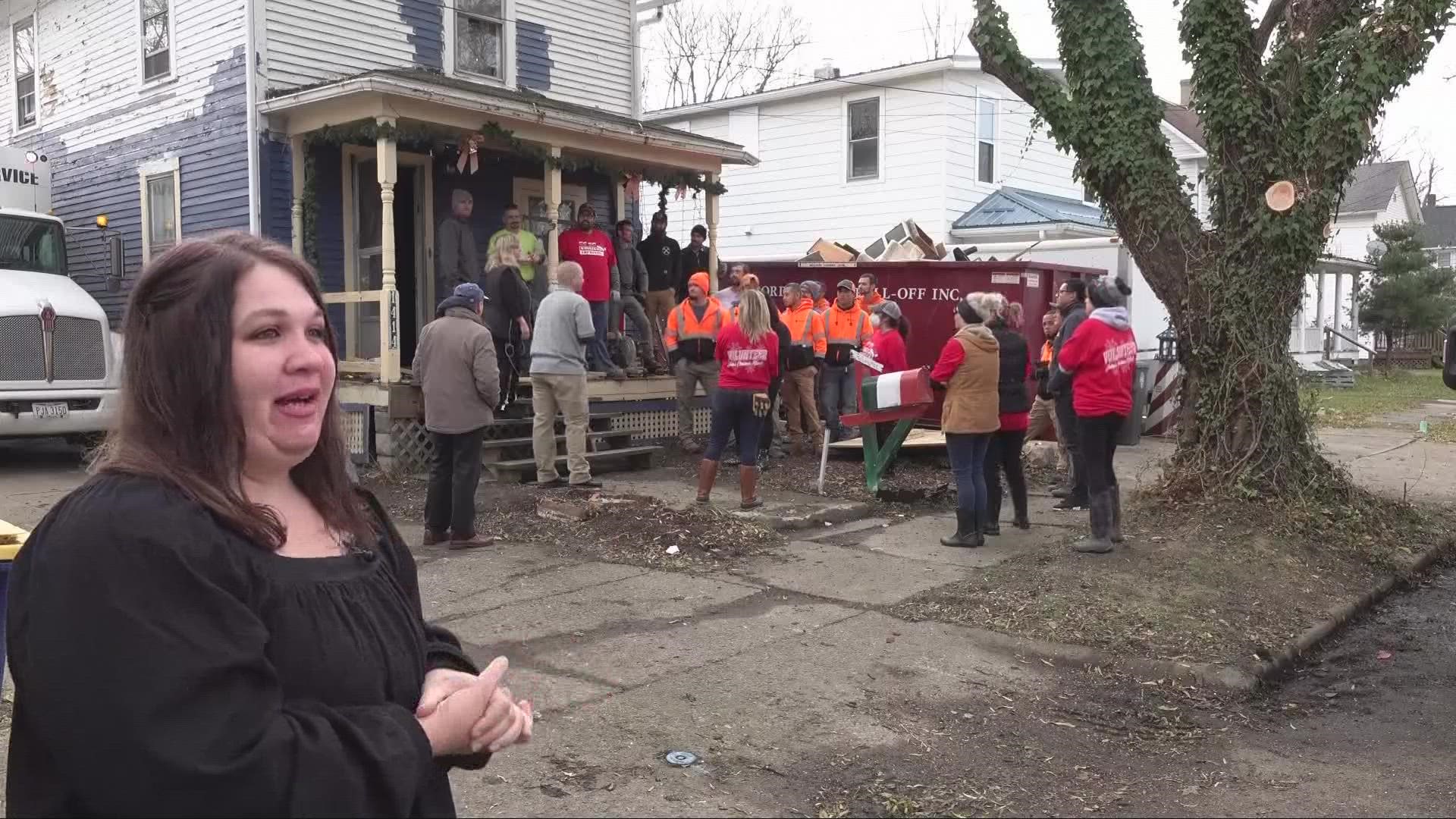 Dozens of volunteers fixed up a man's house after the unexpected loss of his brother. Emma Henderson brings you the story of this holiday gift.