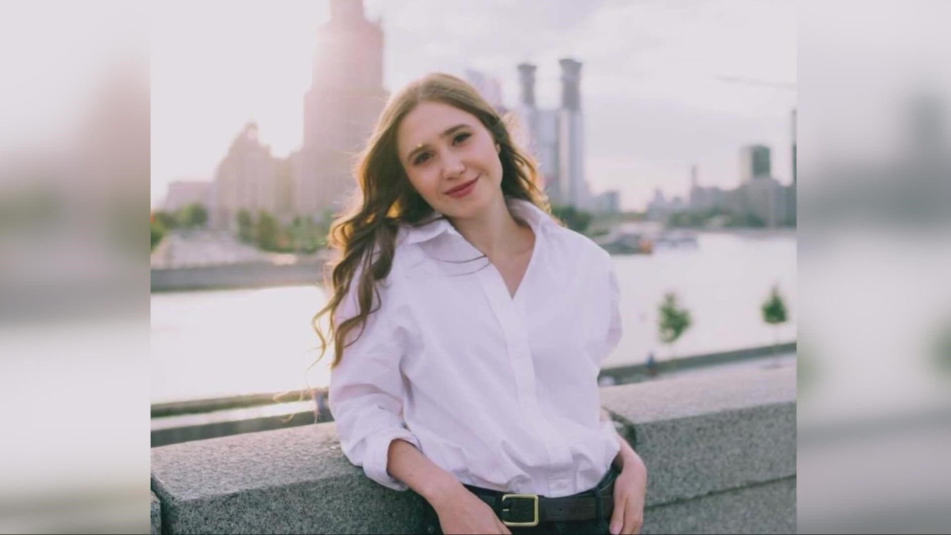 Uliana Pavlova spoke to us from an undisclosed location because of her country's strict penalties for honestly reporting about what's happening.