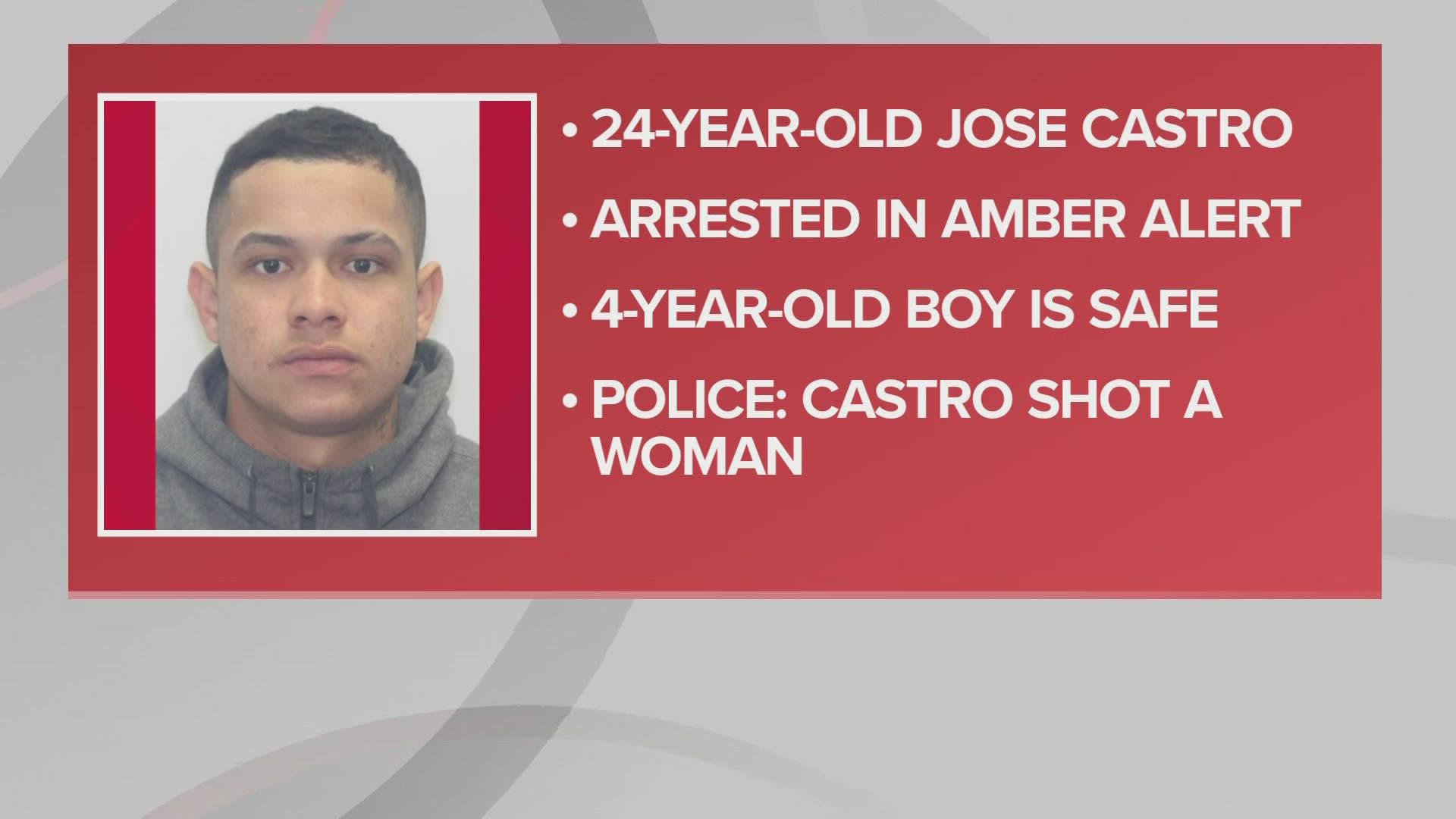 The child, Fabian Claudio-Castro, was allegedly taken by his father after the suspect shot the boy's mother. He was later 'returned unharmed to Akron detectives.'