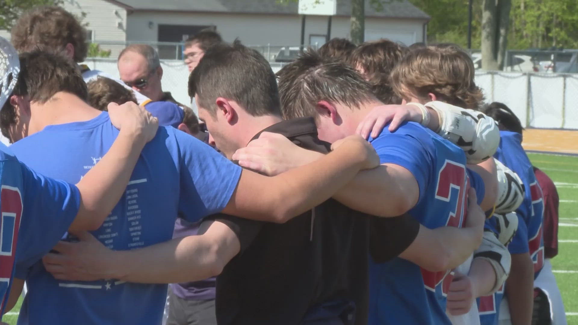 On Saturday, Bay High students returned to the field where Veselic was injured. This time, not to play — but to show support.