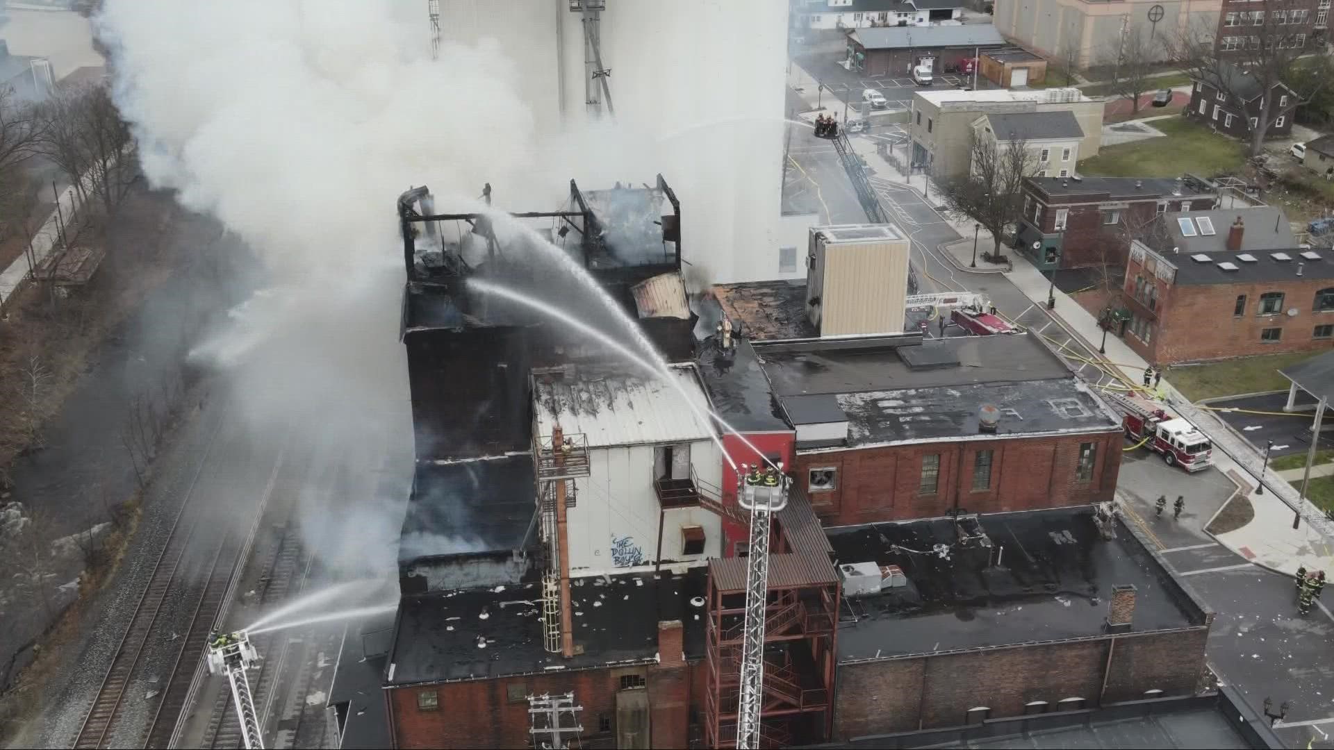 Firefighters from several Northeast Ohio departments fought the flames at the building, which first opened in 1879.