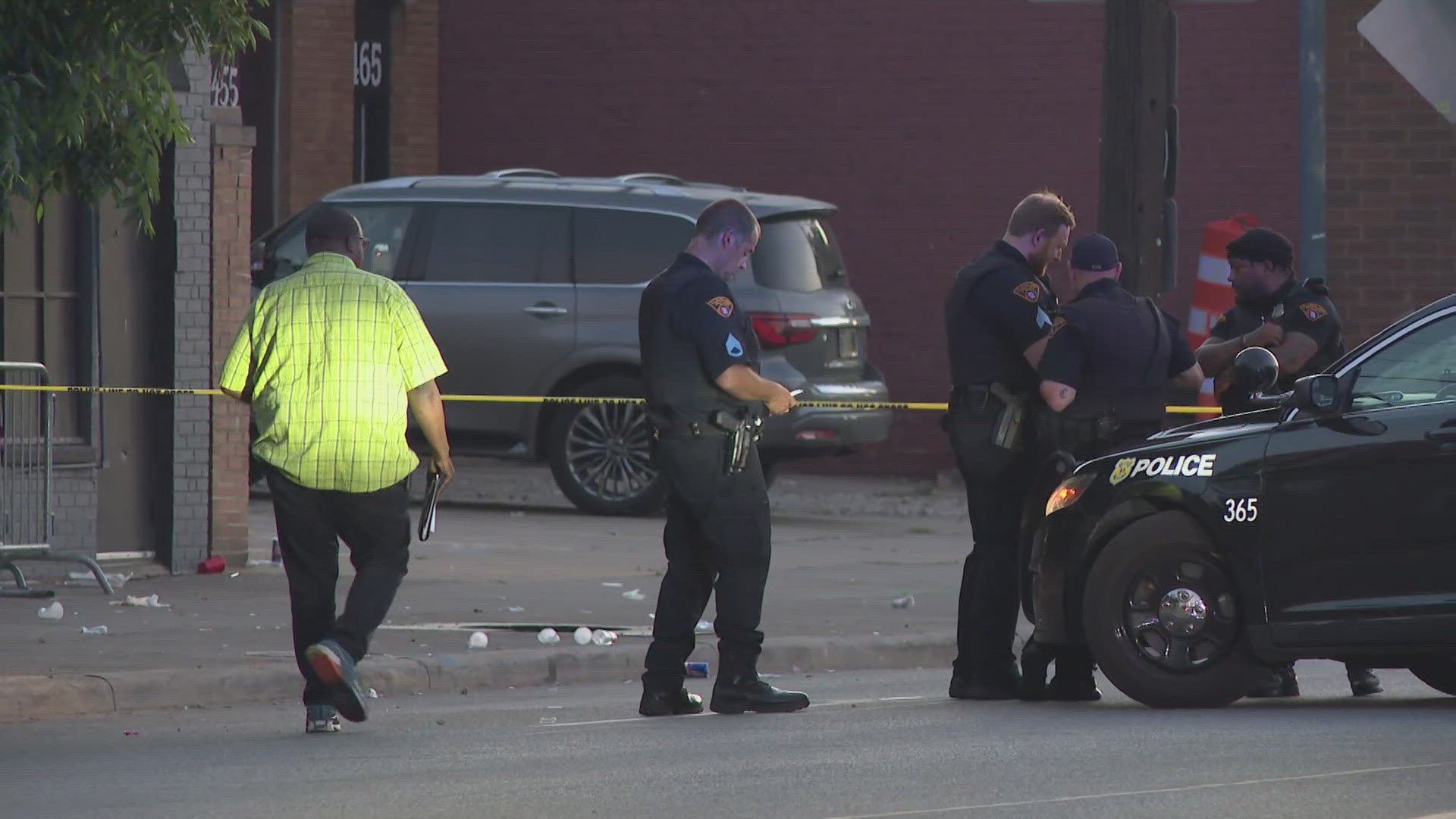 Police say the shooting happened on the 1400 block of St. Clair Avenue around 3 a.m. Sunday.