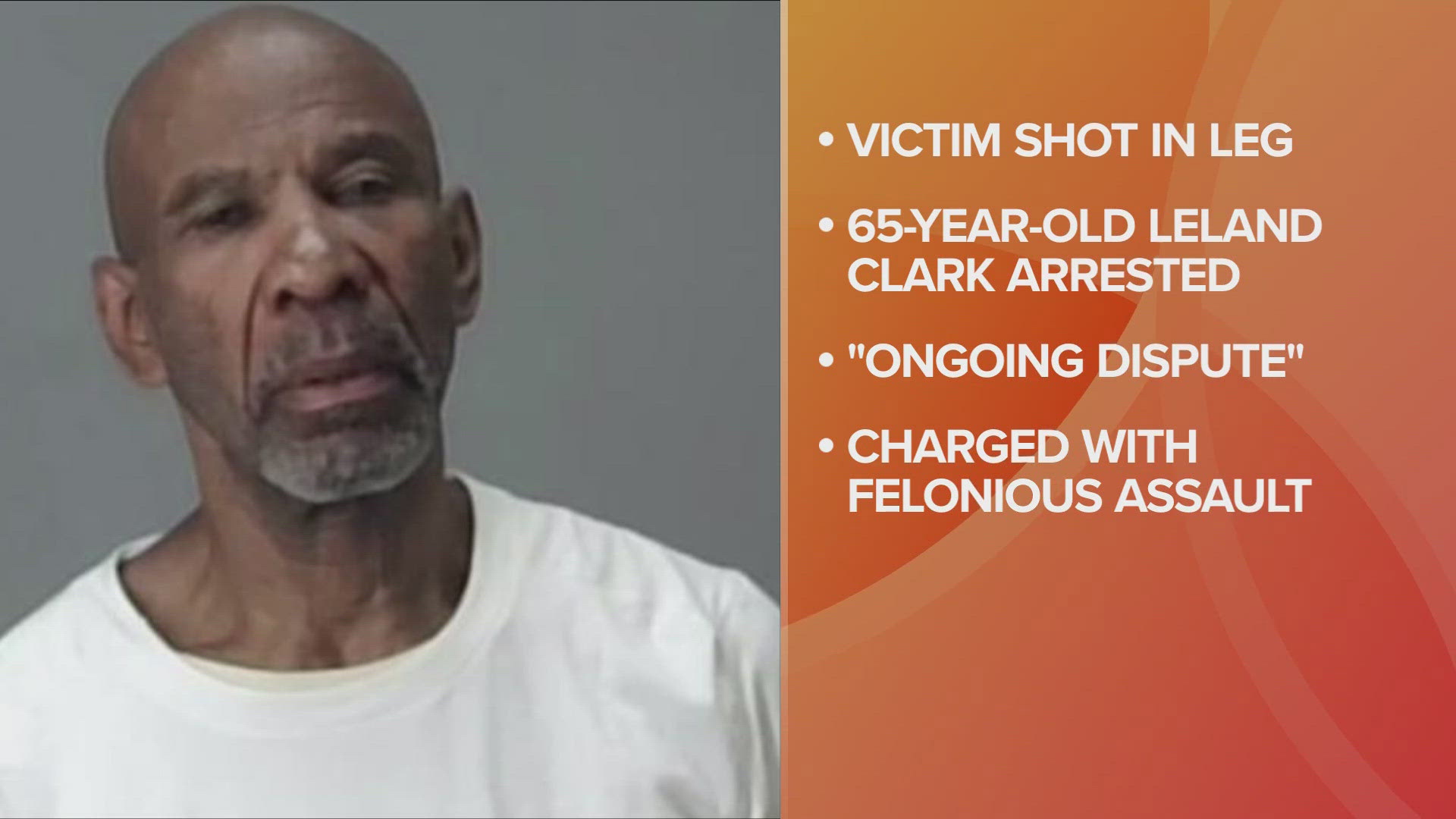 65-year-old Leland Clark was arrested in connection with the shooting and charged with felonious assault.