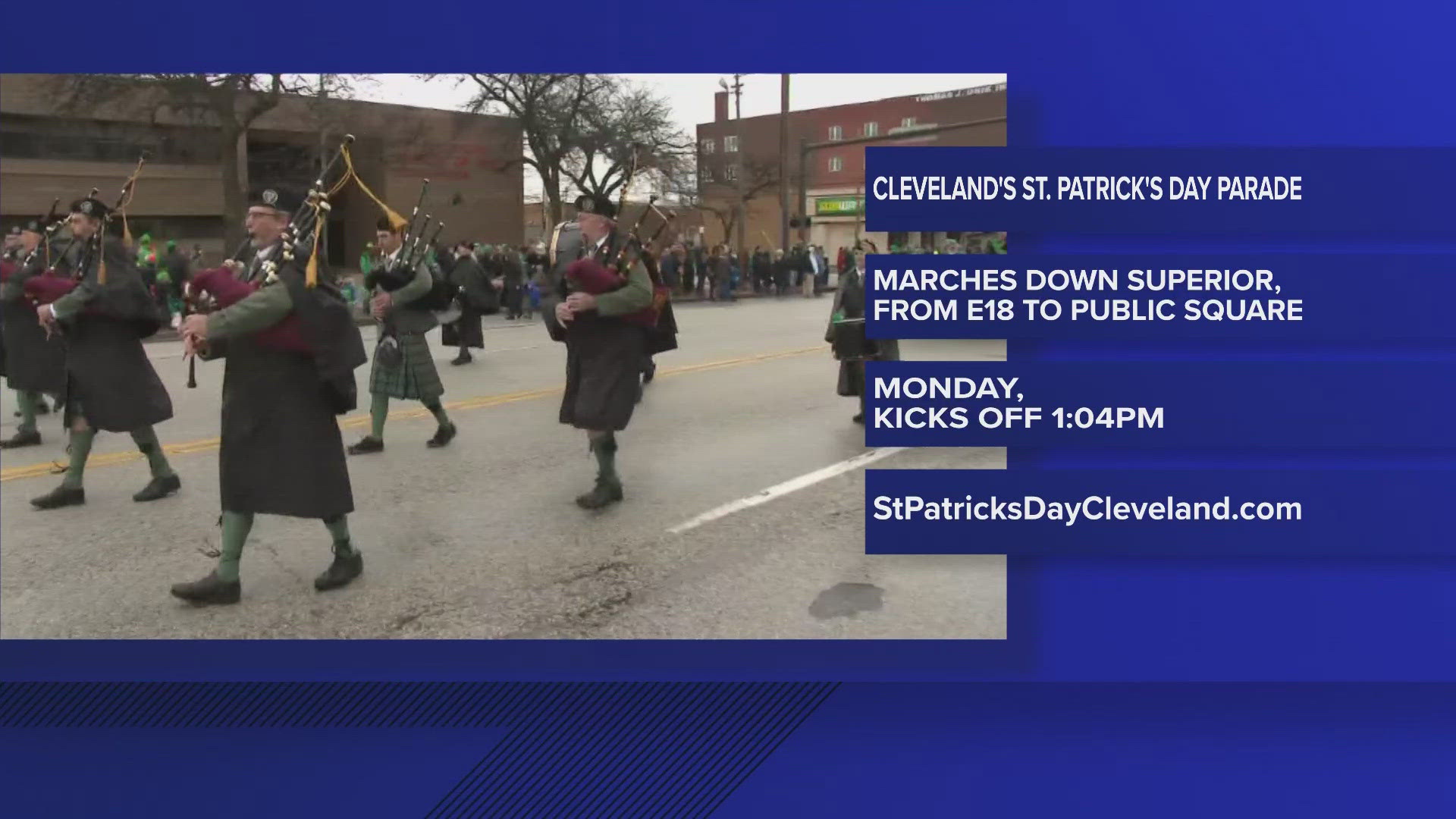 Happenings include Cleveland's St. Patrick's Day Parade, a Women's History Month film screening in Canton, and an LGBTQ+ career and resource fair.