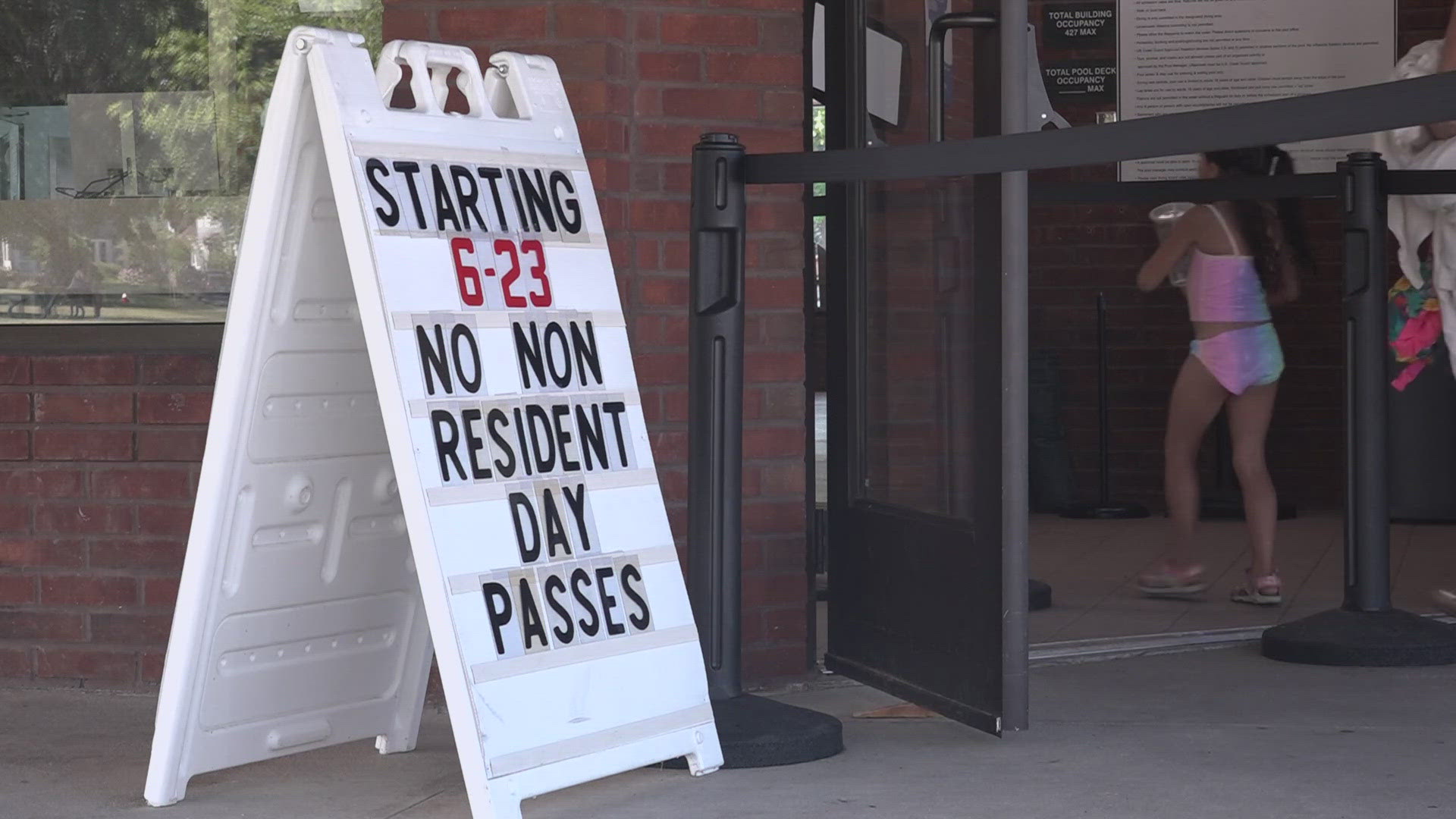 'Each non-resident must be accompanied by a Lakewood resident on a one-to-one basis.' Lakewood residents who want a day pass to swim must bring proof of residency.