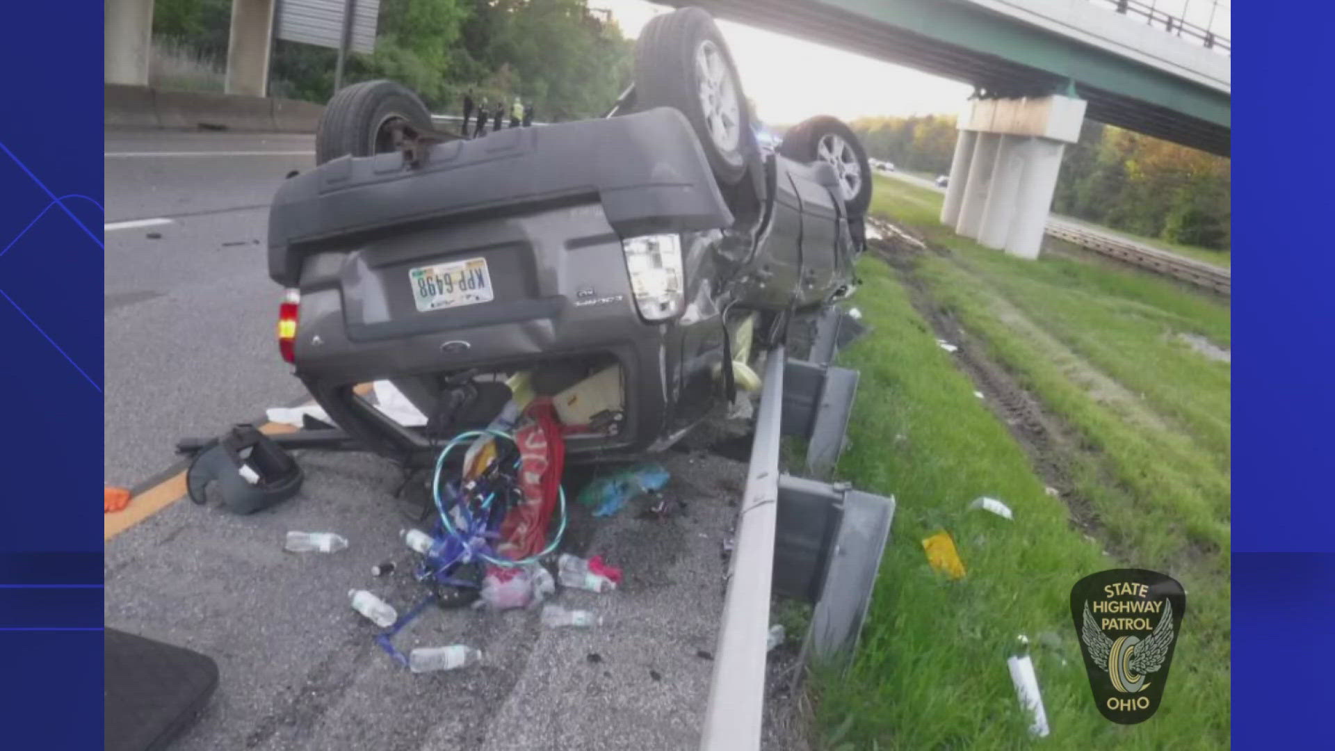 Max Davis, a 10-year-old passenger from Warren, was ejected from the vehicle and later died from his injuries.