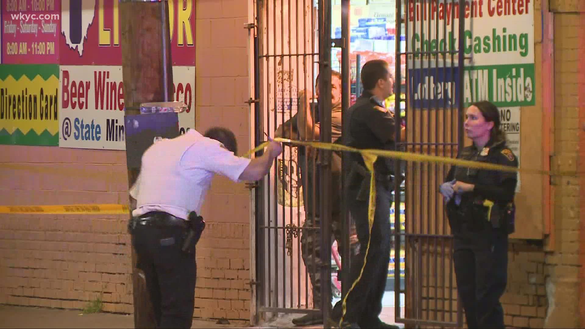 On Tuesday night, six people were shot at a liquor store on East 28th Street. Today, Cleveland police are searching for an unidentified suspect.