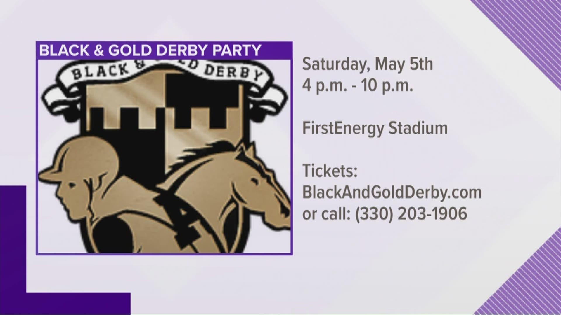 Black and Gold Derby set for May 5 at FirstEnergy Stadium