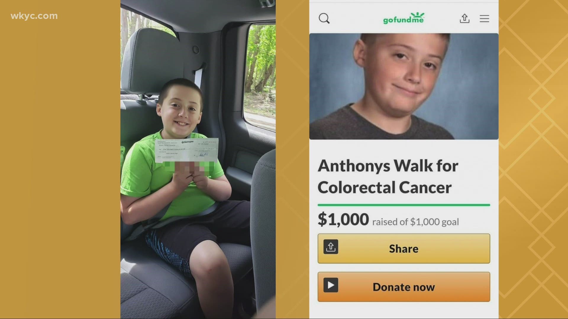 Anthony Cucuzza, of the Ellet area, raised the money for the Falls Cancer Club, an organization that helps pay medical bills for cancer patients in Cuyahoga Falls.