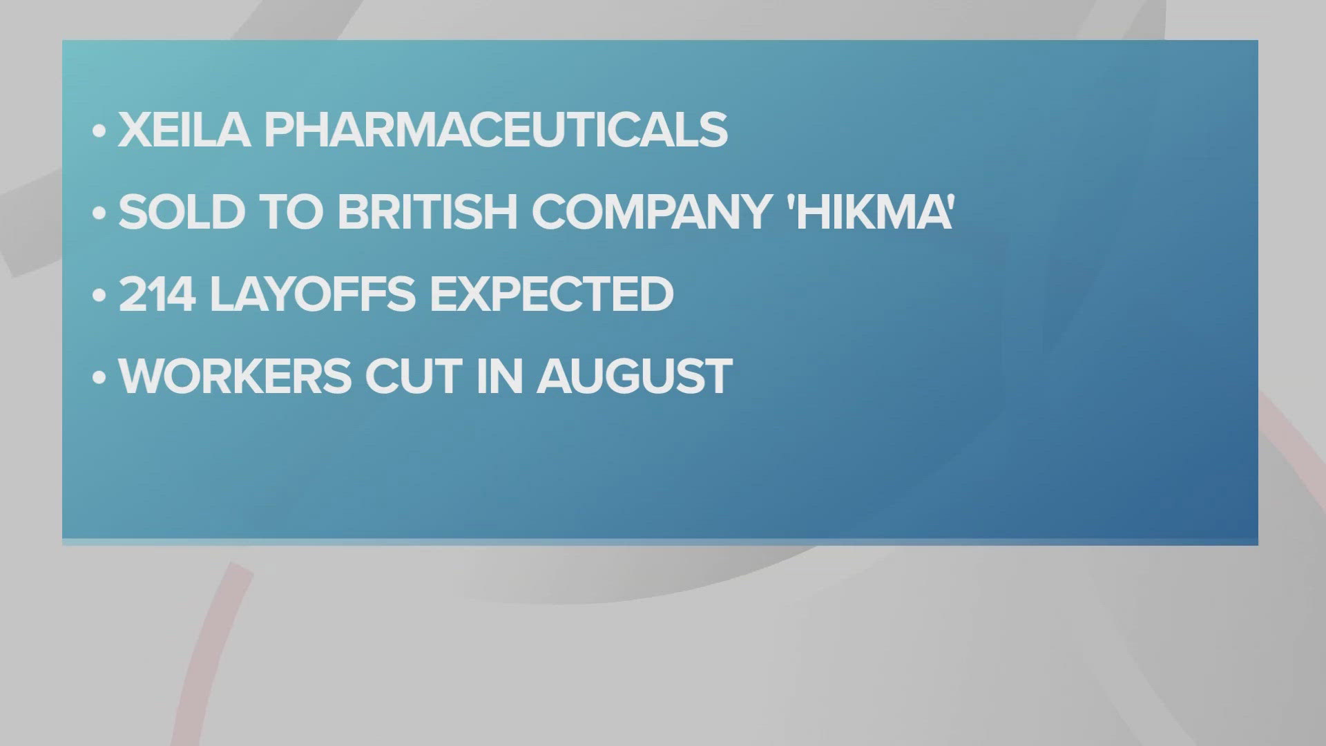 British-based Hikma Pharmaceuticals recently acquired the Bedford plant from Danish multinational Xellia Pharmaceuticals.
