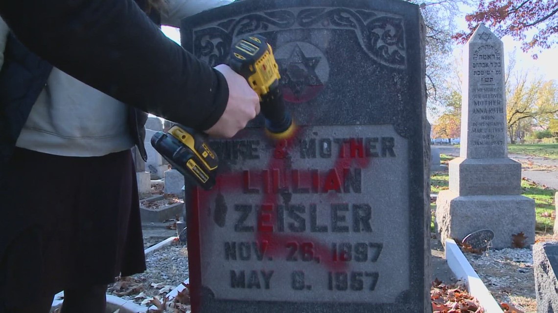 Brooklyn mayor speaks after cemetery vandilized with swastikas - Vimarsana News