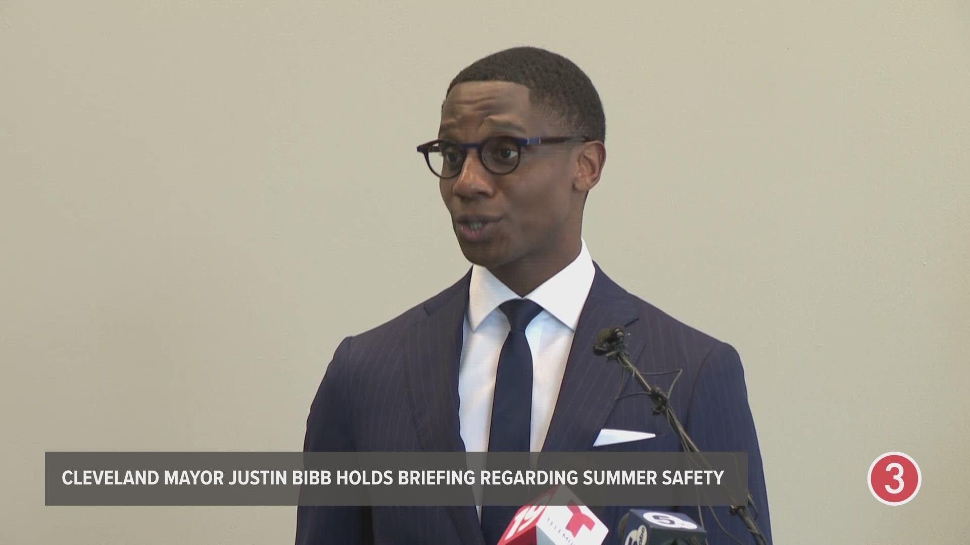 Cleveland Mayor Justin Bibb was joined by officials to give an update on safety in the city ahead of the upcoming summer months.