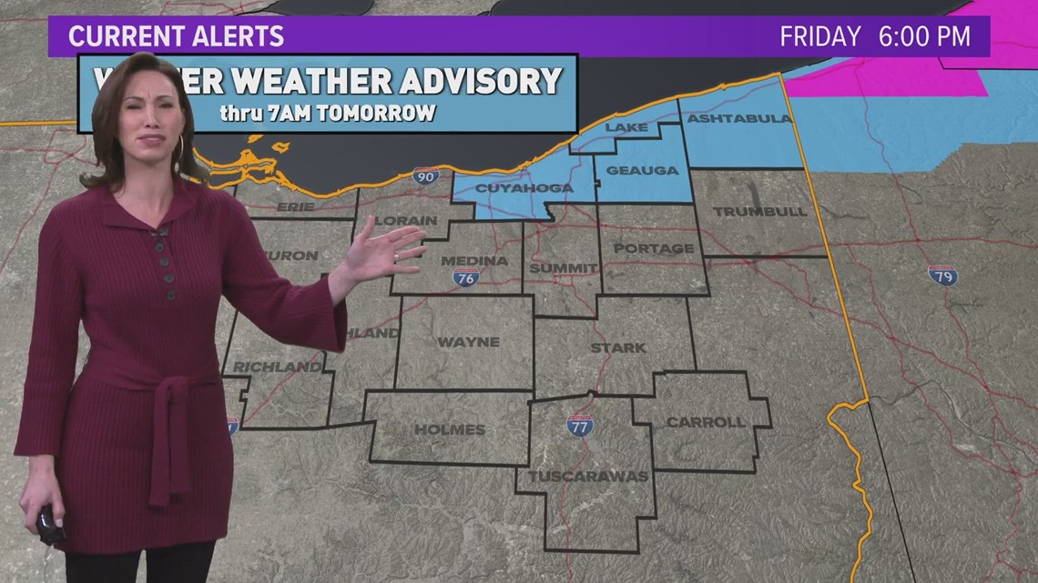 Winter Weather Advisory issued for several Northeast Ohio counties