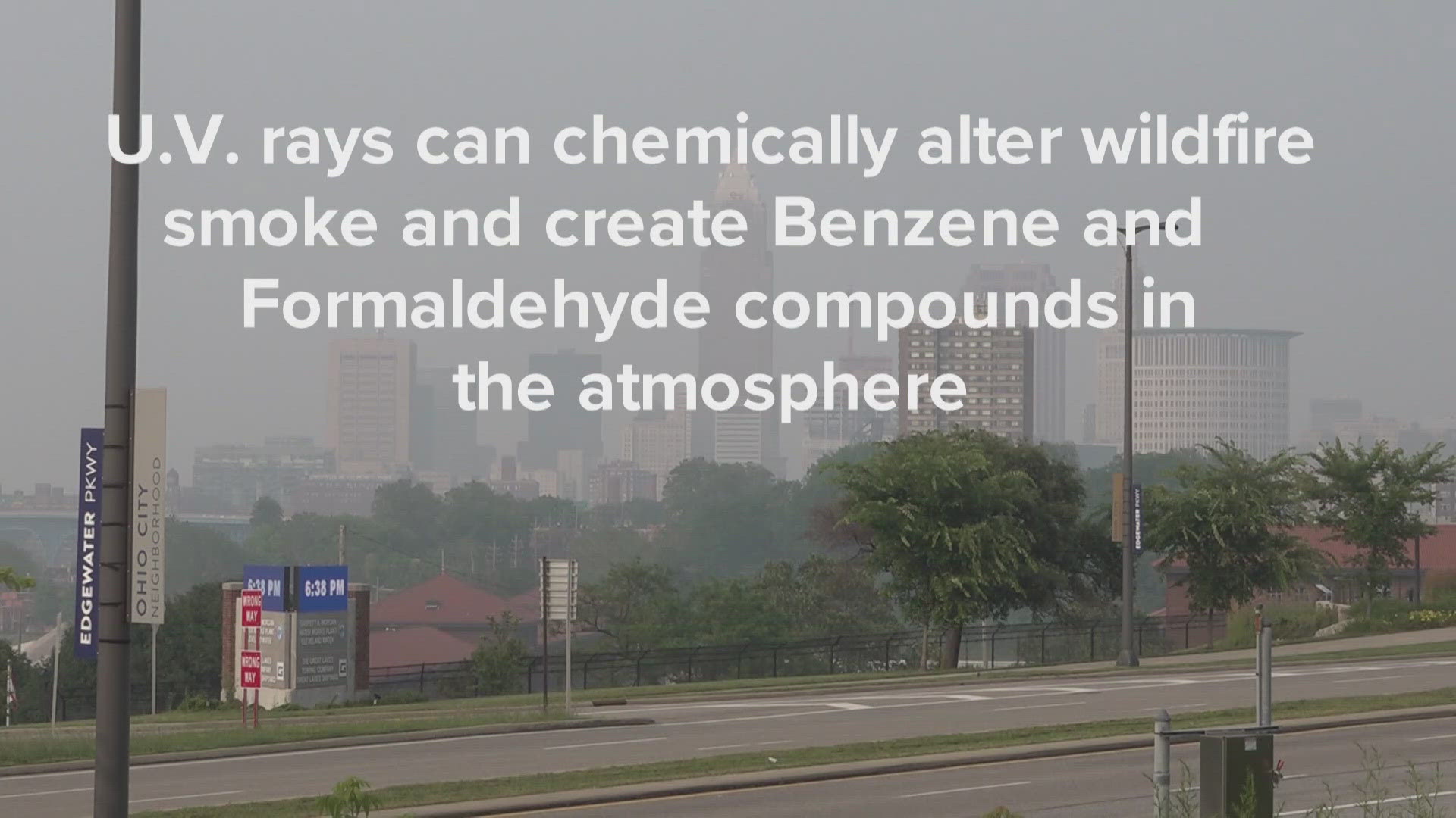 The National Weather Service said smoke could reach as far south as Iowa and Chicago by late Tuesday.