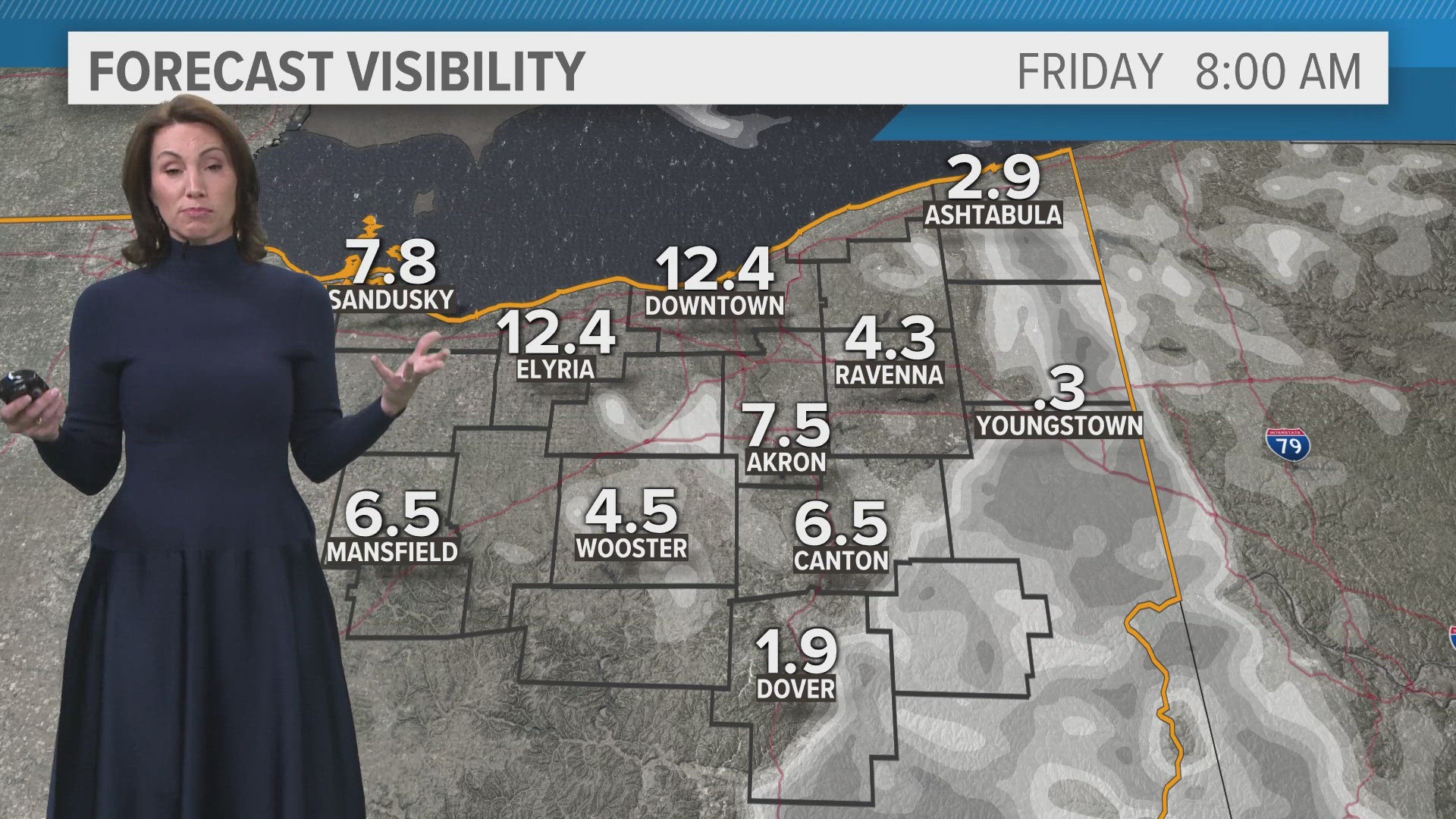 Lake clouds and showers move in Friday.