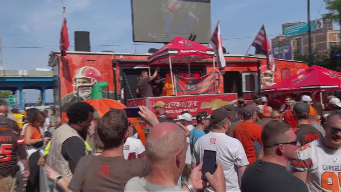 Cleveland Browns' fans show off their food and tailgates at the