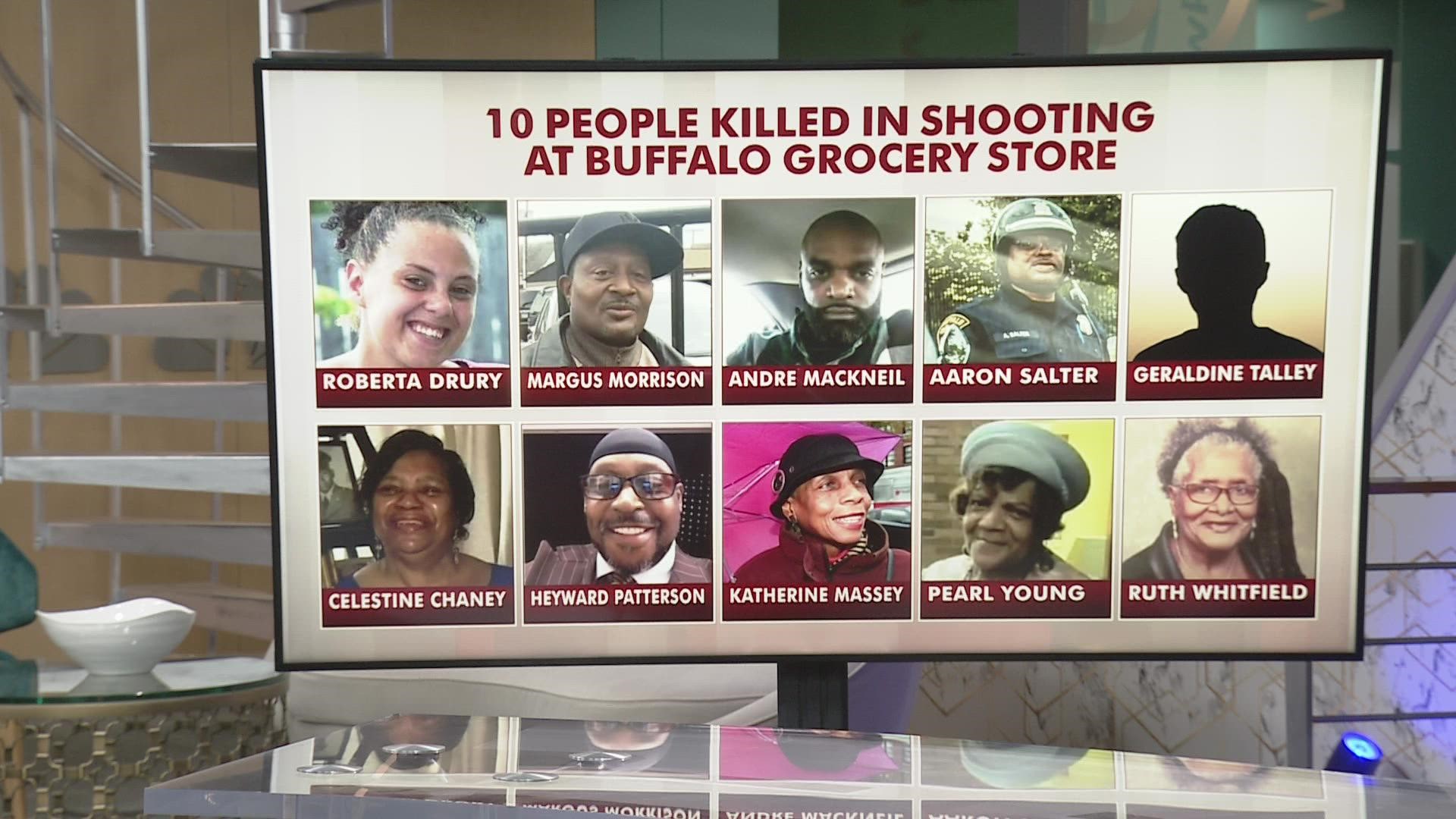 Ten people were killed and three were injured in a mass shooting Saturday afternoon at the Tops Supermarket on Jefferson Avenue in Buffalo.