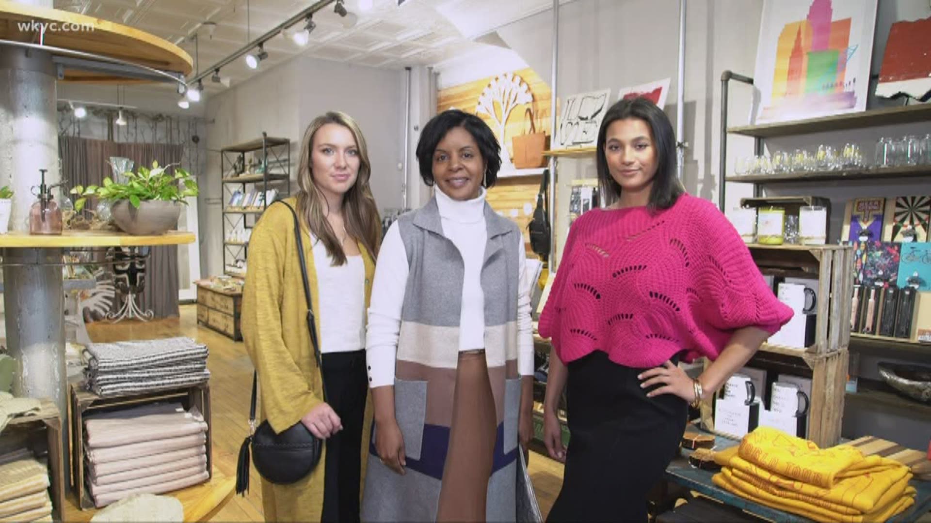 Sara Shookman and Wardrobe Stylist Jasmine Woolfork show us how to look chic and cozy as the temperatures drop. You don't have to sacrifice style for comfort!