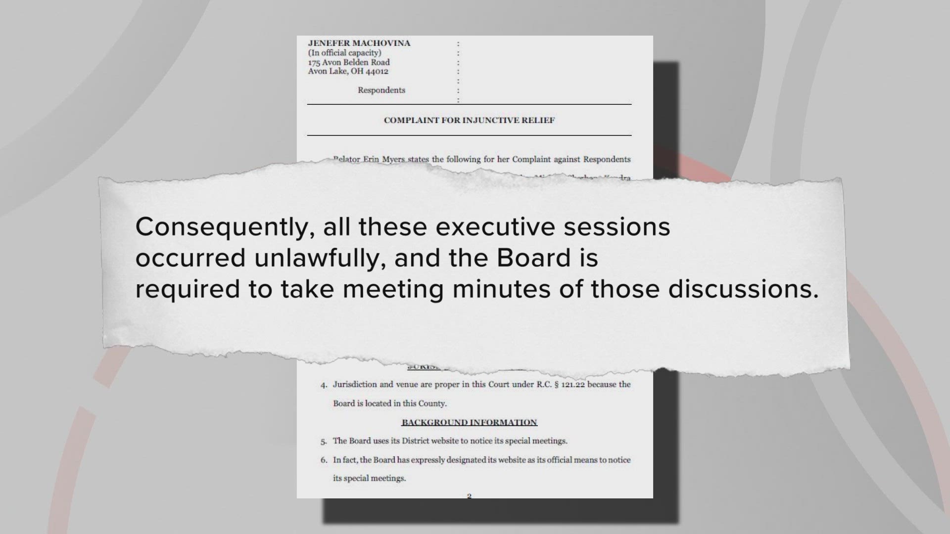 The suit claims the board failed to post notices and the purpose of multiple special meetings, including a meeting that approved the new superintendent's contract.