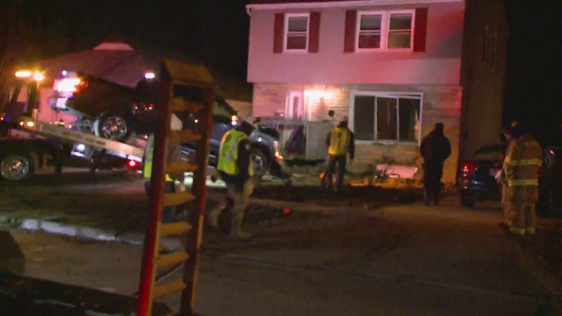 A truck has crashed into a home on Fairway Boulevard in Willowick.