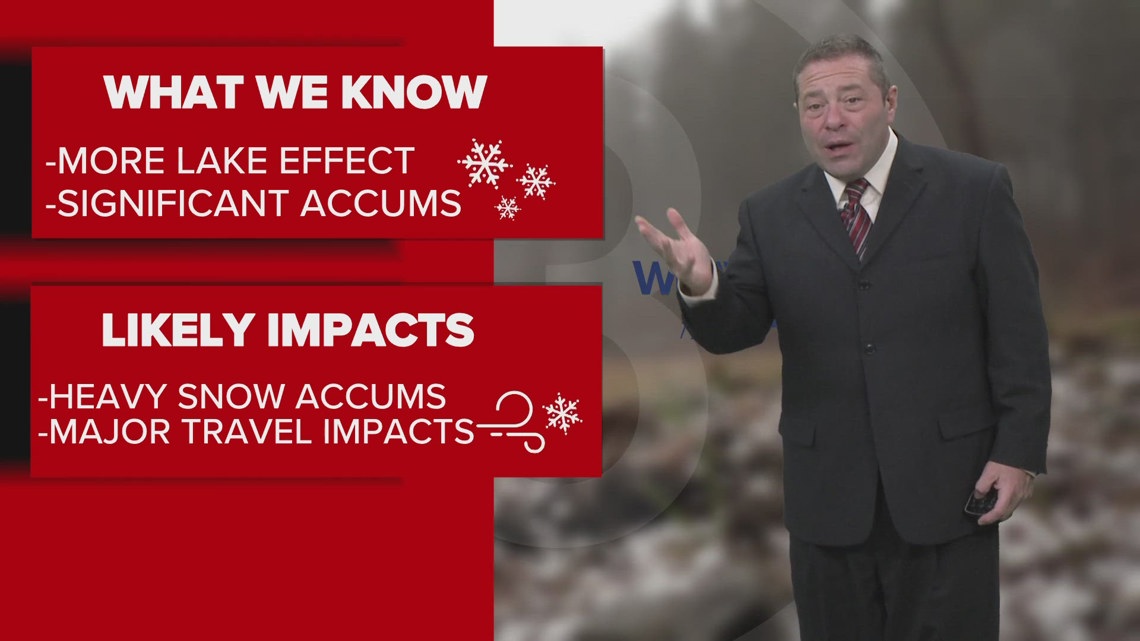 Cleveland area Weather Impact Alert forecast: Heavy lake effect snow with more coming | wkyc.com