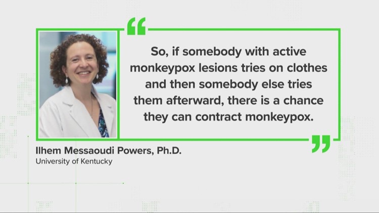 Can you contract Monkeypox by touching contaminated clothes?