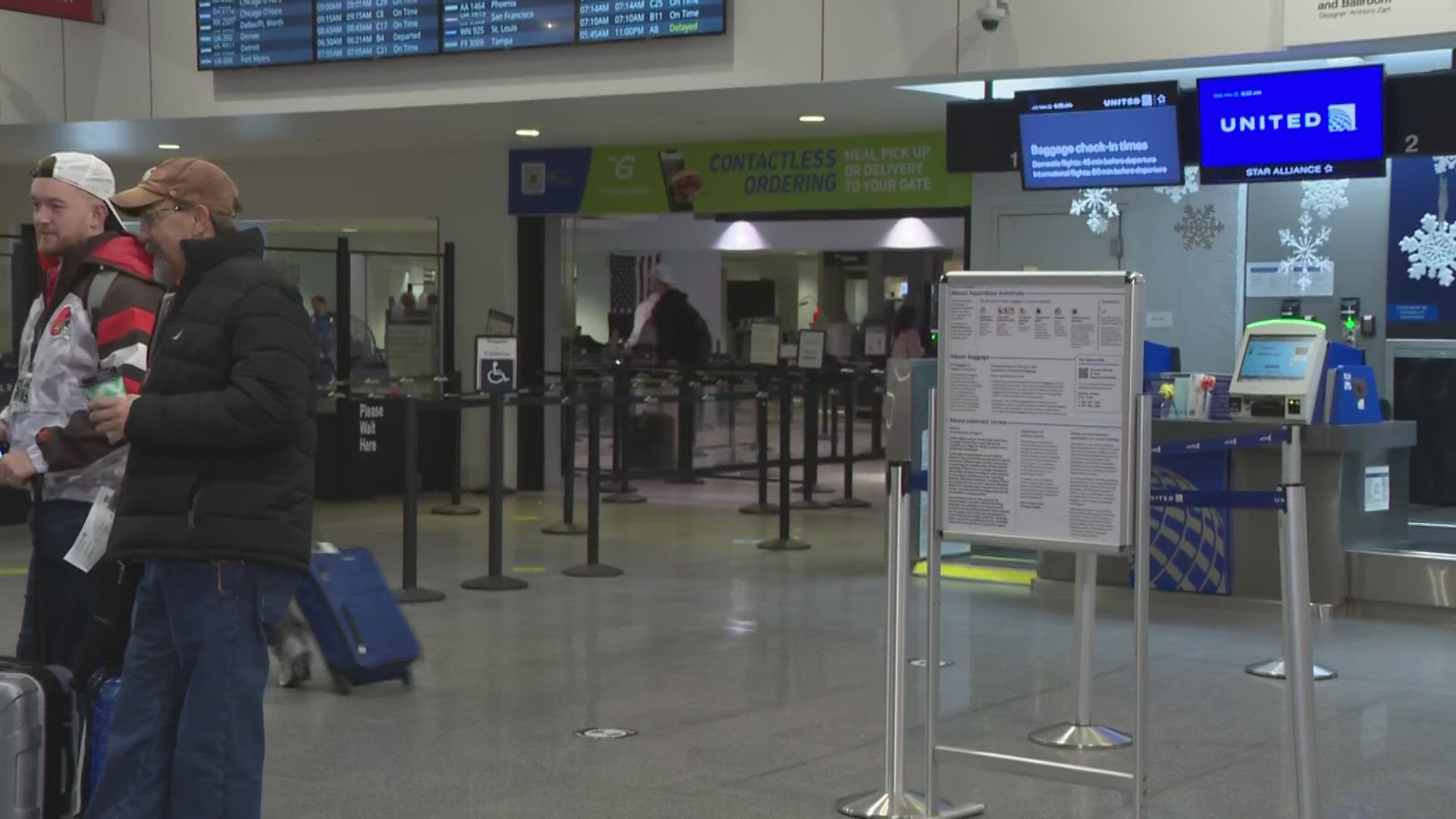 It's one of the busiest travel days of the year, so we're checking on the lines at CLE as travelers catch flights.