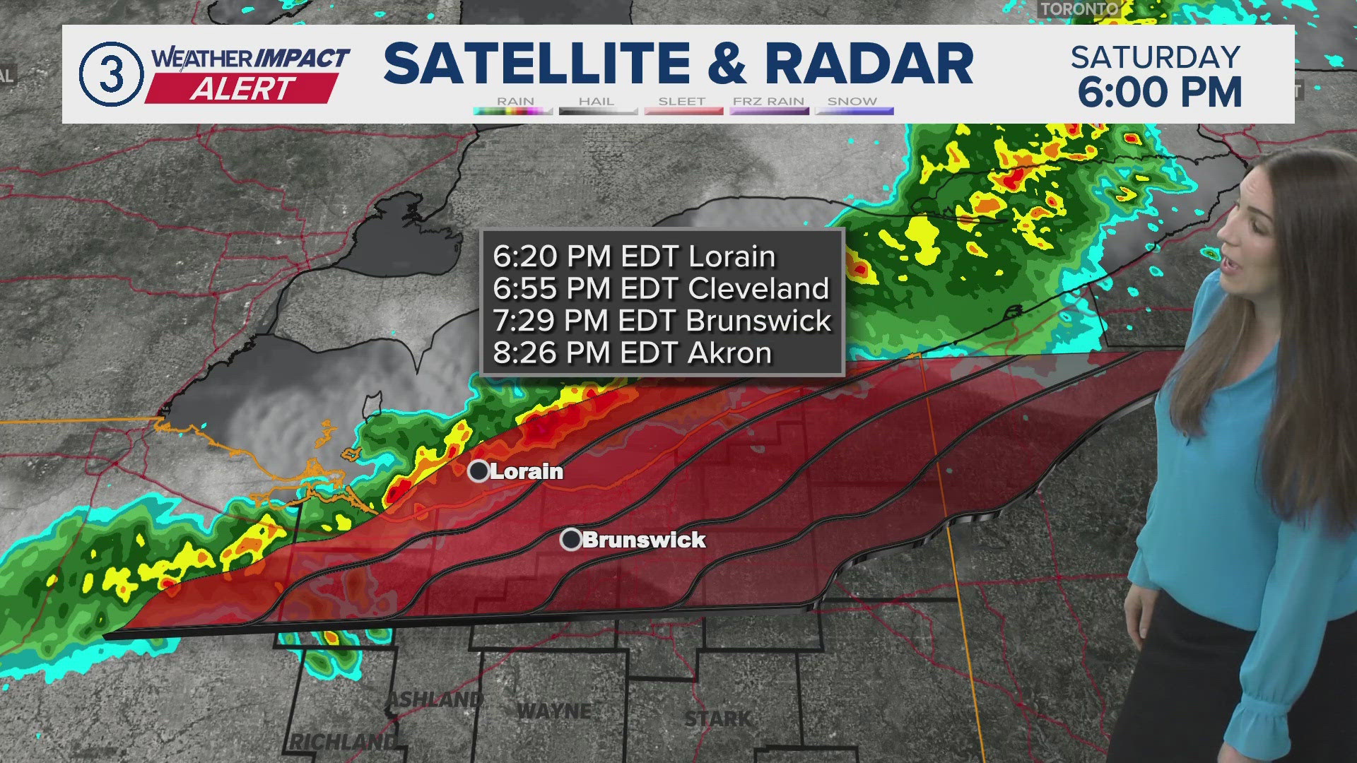 Weather Impact Alert: Saturday evening storms heading to Northeast Ohio ...