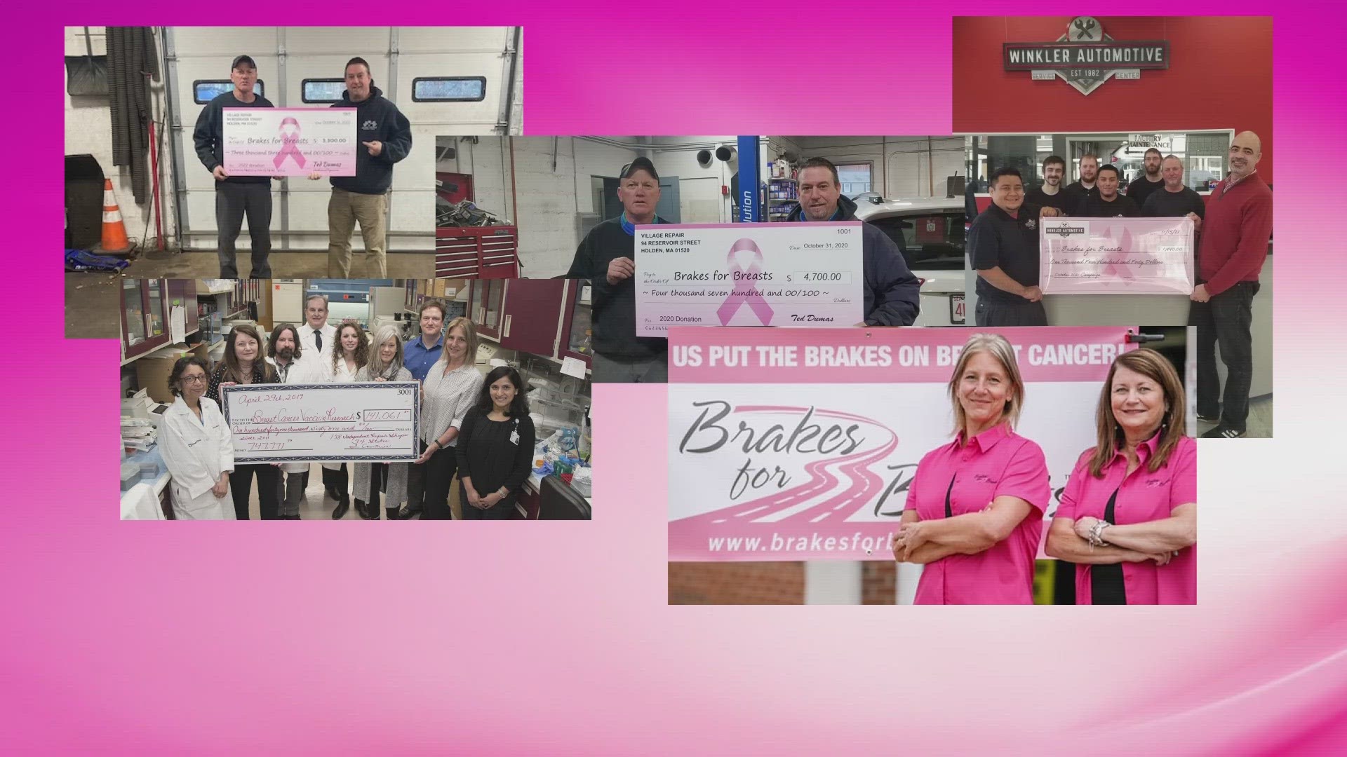 Since 2011, dozens of car repair shops have been installing 'Brakes for Breasts' to raise money for the breast cancer vaccine being researched at Cleveland Clinic.