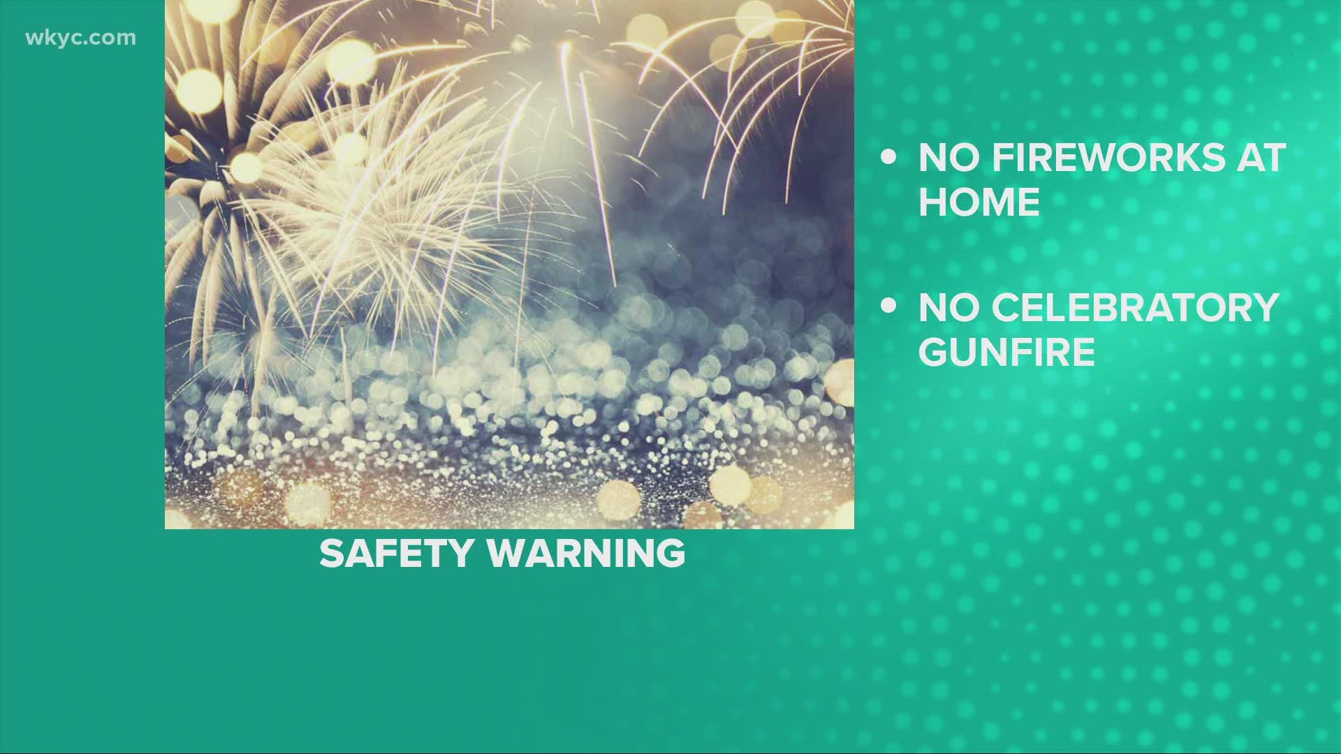 The city issued a reminder to the public about the dangers of both celebratory gunfire and fireworks. Both are prohibited and dangerous.