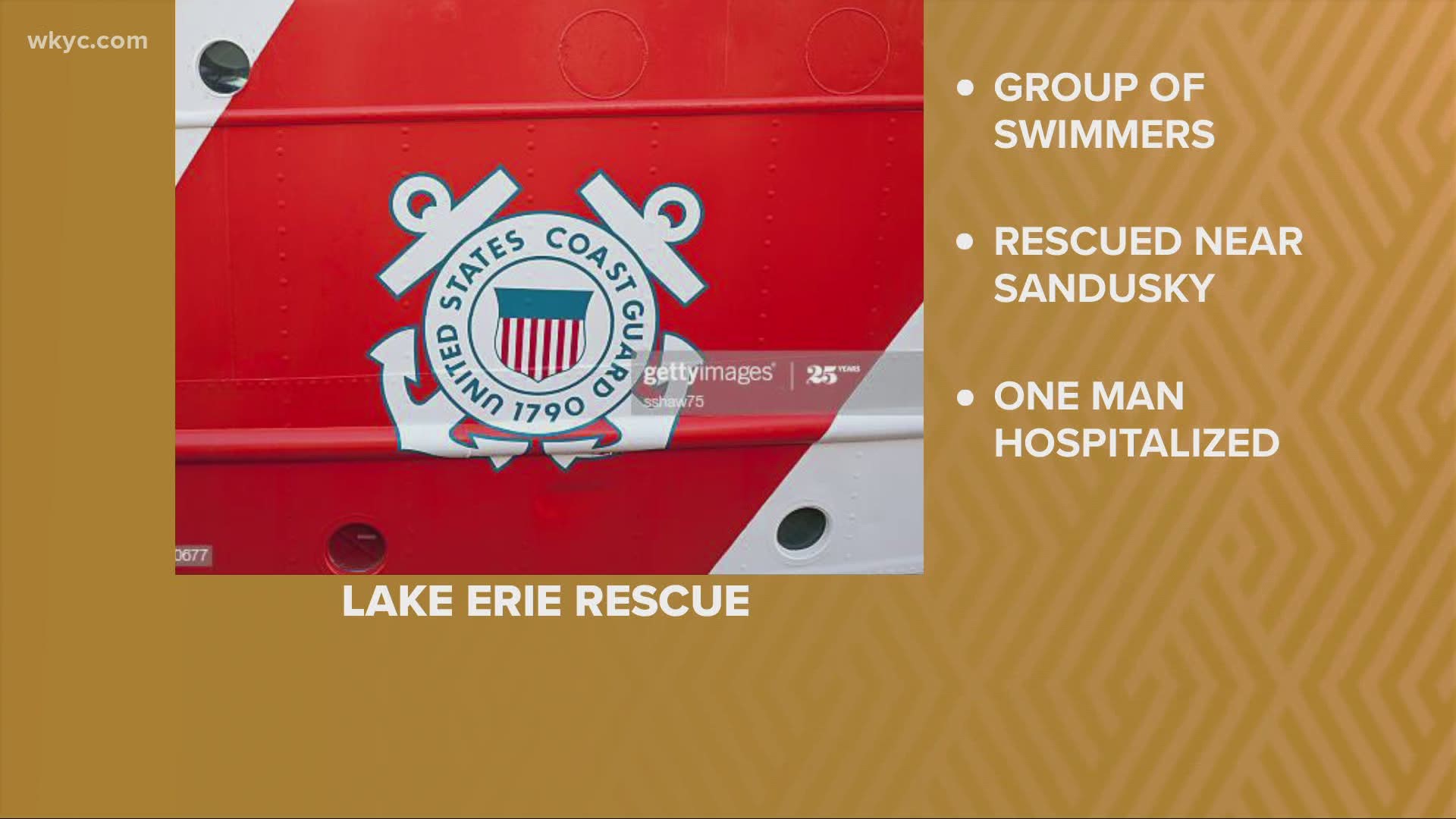 The water rescue situation took place in Lake Erie Saturday afternoon. A 29-year-old man was taken to an area hospital.