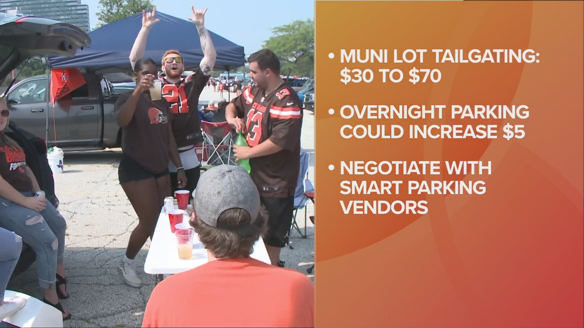 Cleveland browns muni lot tailgating hi-res stock photography and