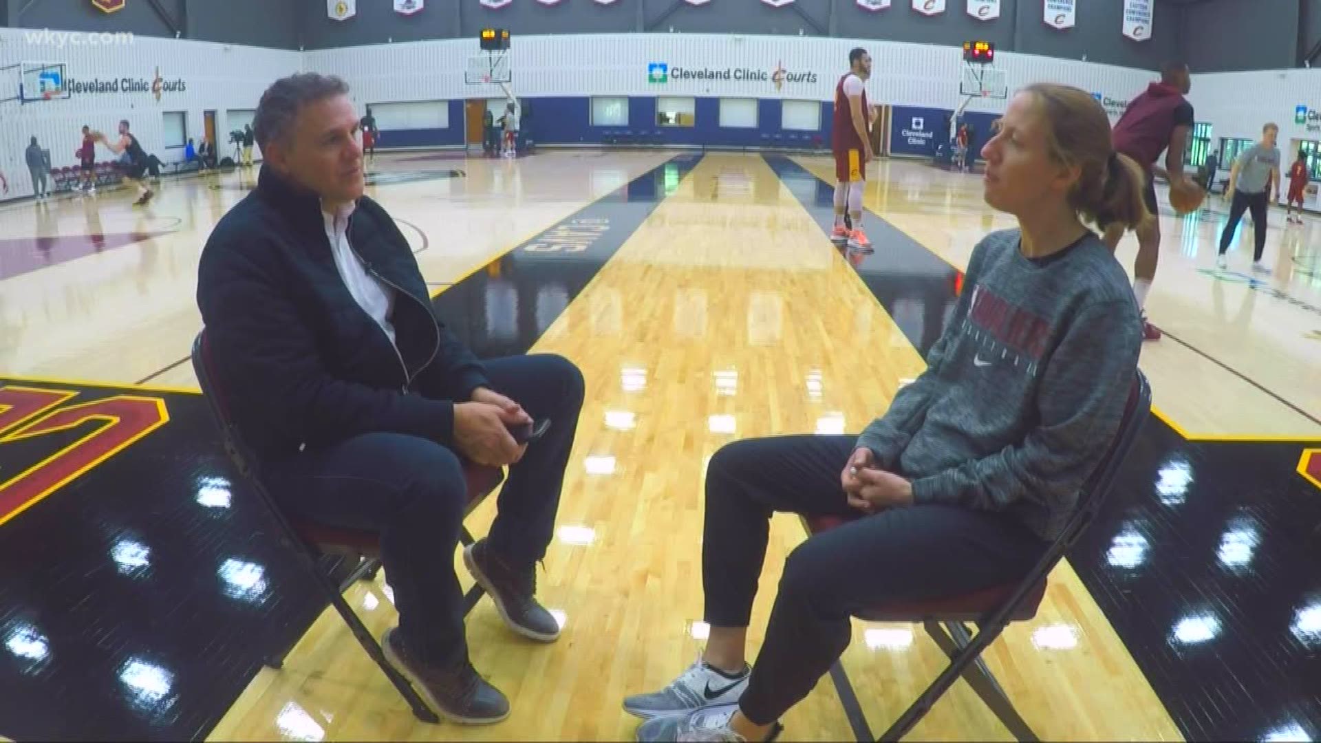 Jay Crawford sits down with assistant coach Lindsay Gottlieb as the Cavs tip-off their NBA season on Wednesday night in Orlando against the Magic.