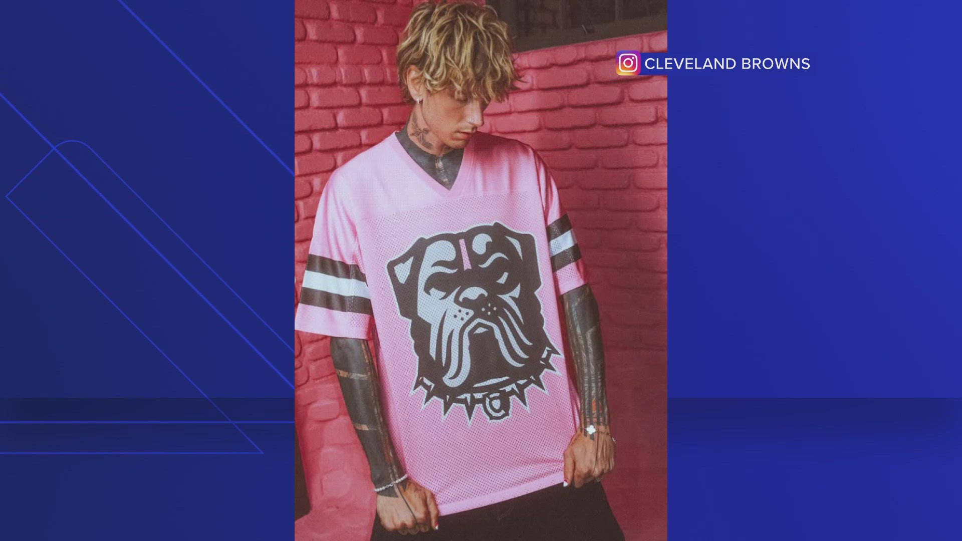'My main focus was to mix an alternative color and design scheme with classic Cleveland Browns’ logos,' mgk said.