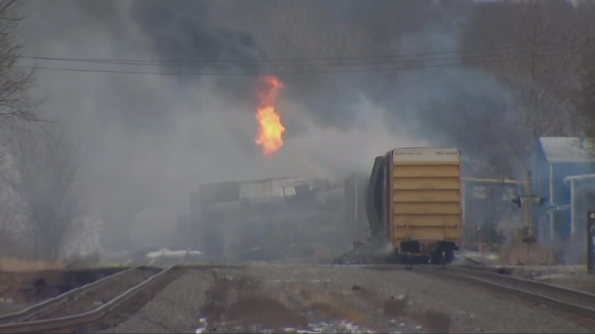 A massive train derailment in Ohio caused a fire that  led to an evacuation of East Palestine.