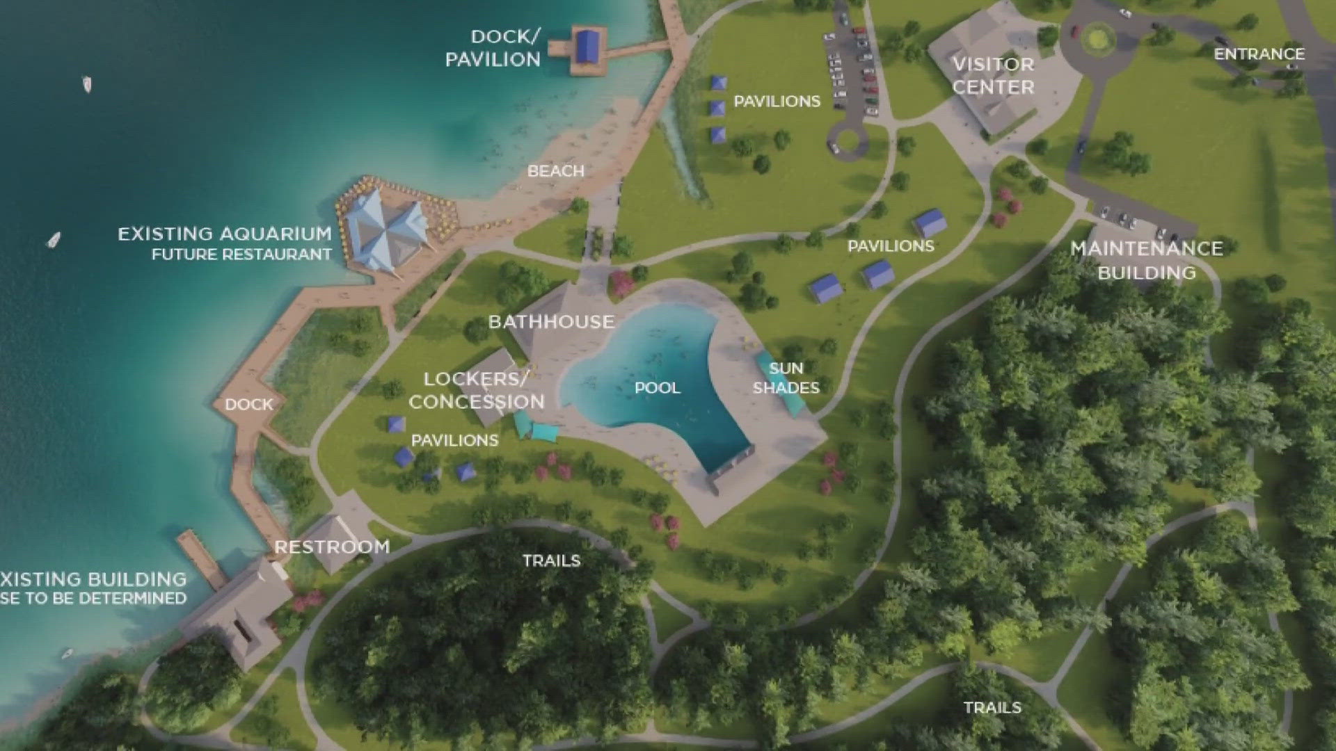 Aurora city leaders expect to redevelop the property into a public park with a pool, beach access, and other recreational attractions.