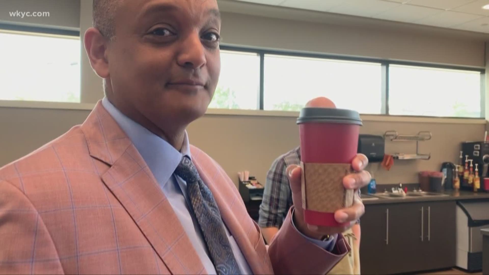 June 7, 2019: It's a busy day as usual for Dr. Reuben Gobezie. The renowned shoulder surgeon based in Beachwood spends his morning going room to room visiting patients. It's a day fueled by his passion for helping others with a little help from a large latte with three shots of espresso. His father was a doctor, so his passion for medicine is in his roots. His love for coffee? That's in his blood.