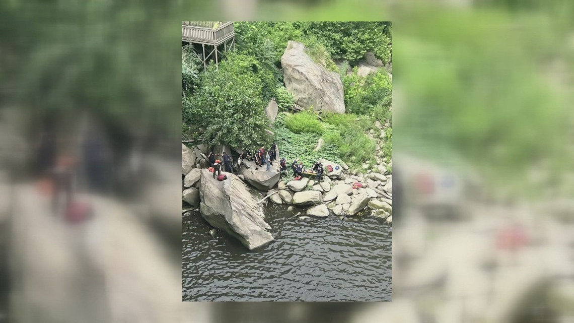 Child rescued, airlifted to hospital after falling 15 feet at Cascade Park in Elyria | wkyc.com