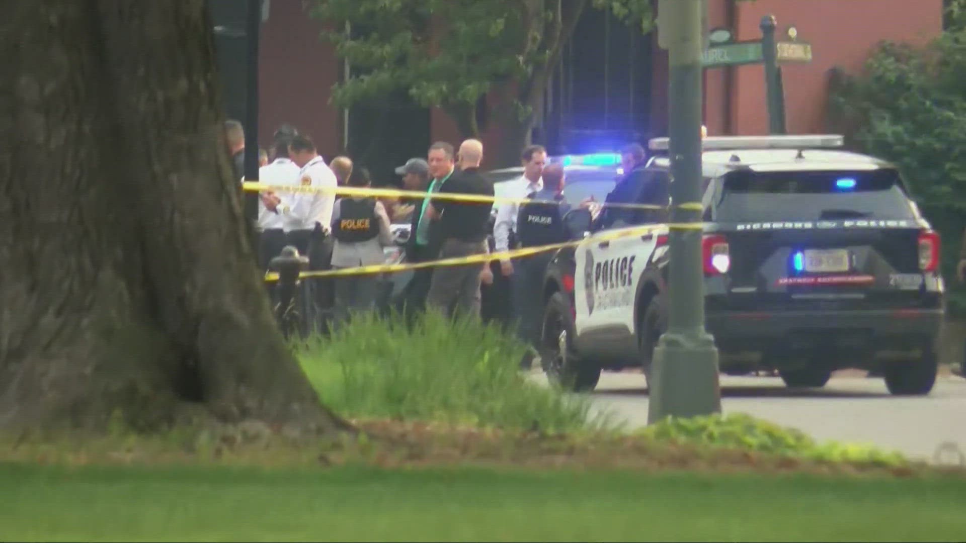 Seven people were shot after gunfire rang out near Virginia Commonwealth University in Richmond following a high school graduation ceremony.